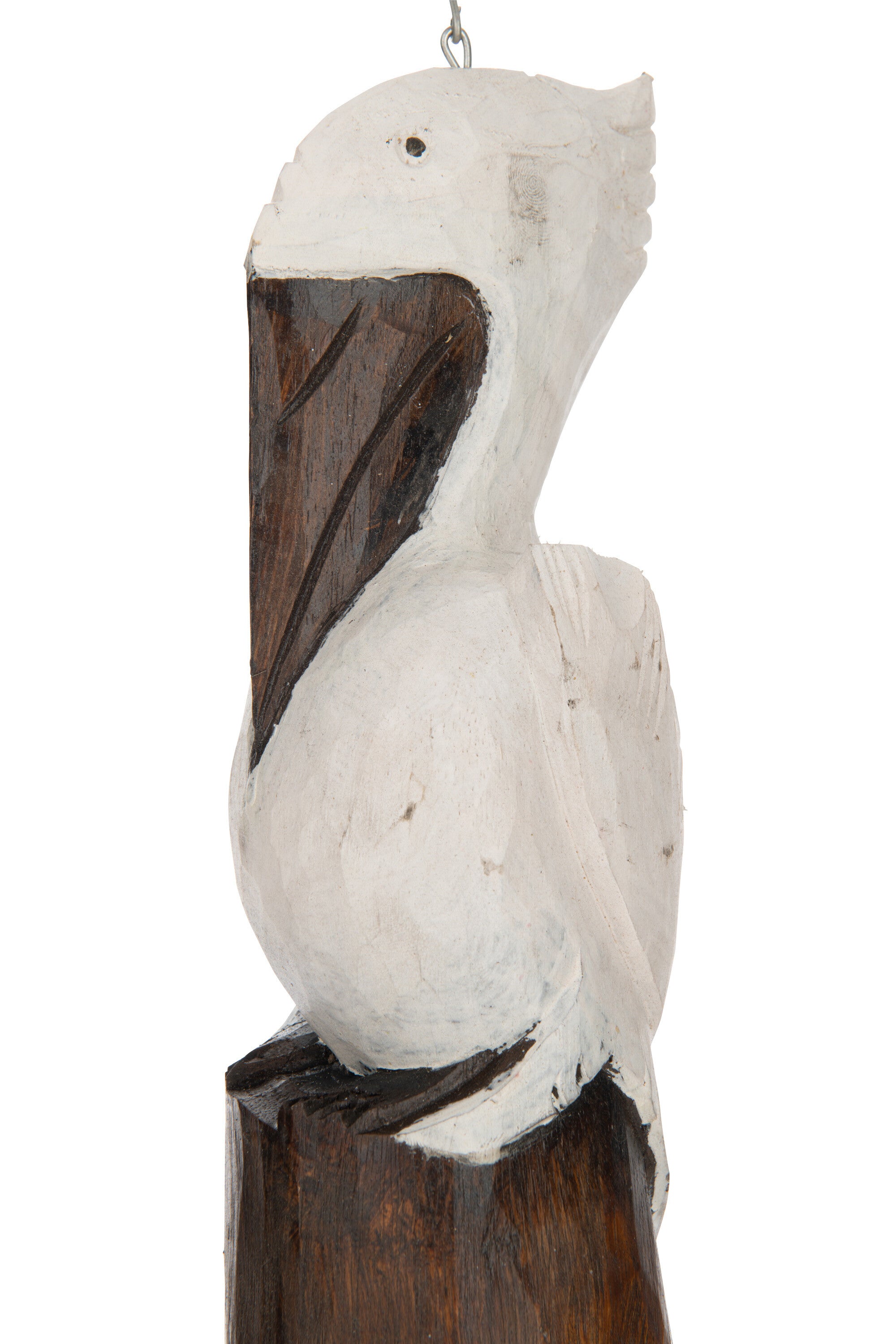 Windgong Pelikaan Albasia Hout/Bamboe Wit/Bruin