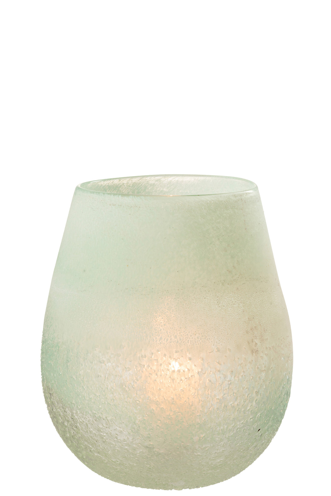 J-Line lantaarn Scavo glas aqua groot