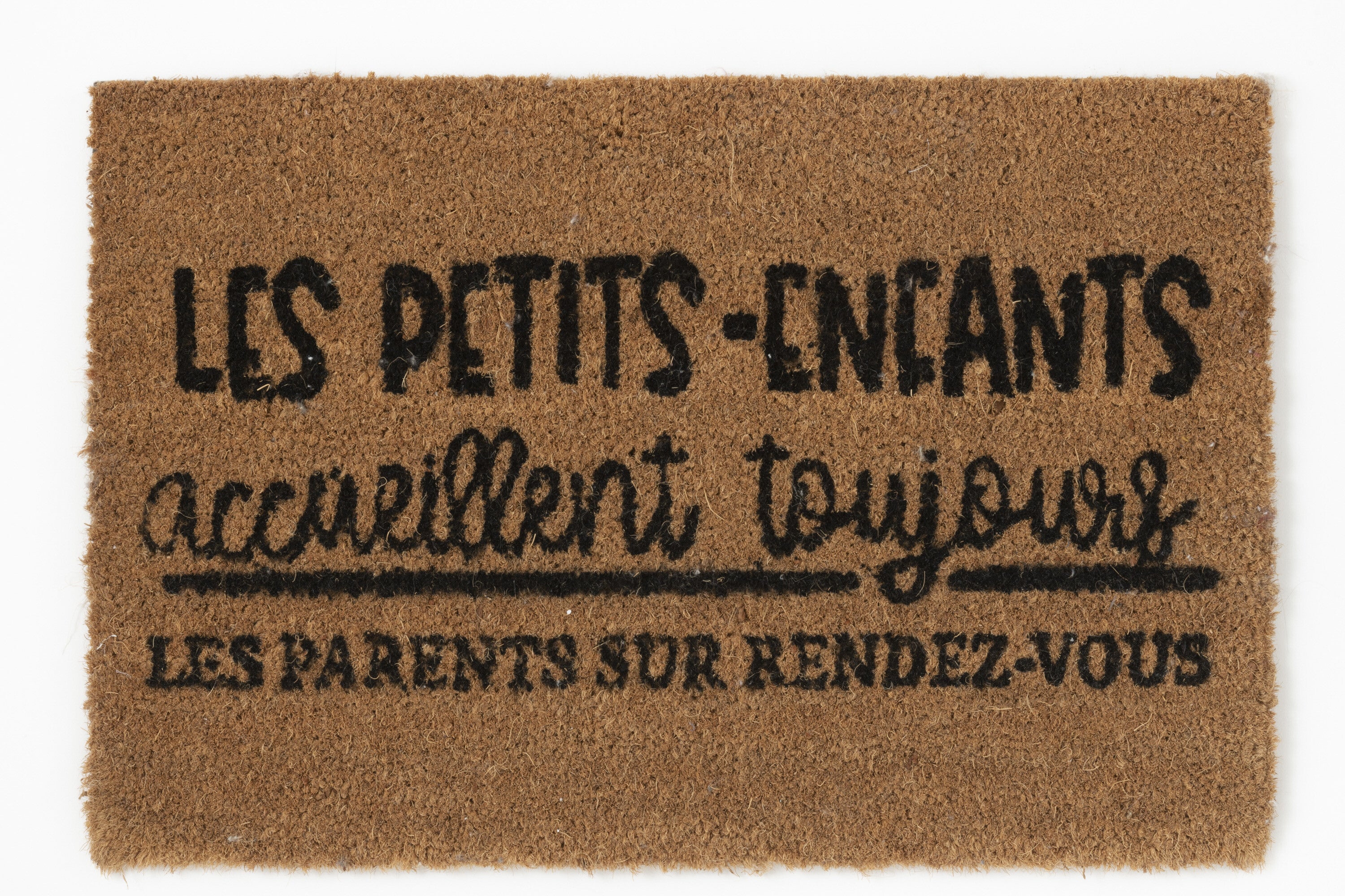 J-Line Deurmat Petits-Enfants Kokos Naturel Zwart