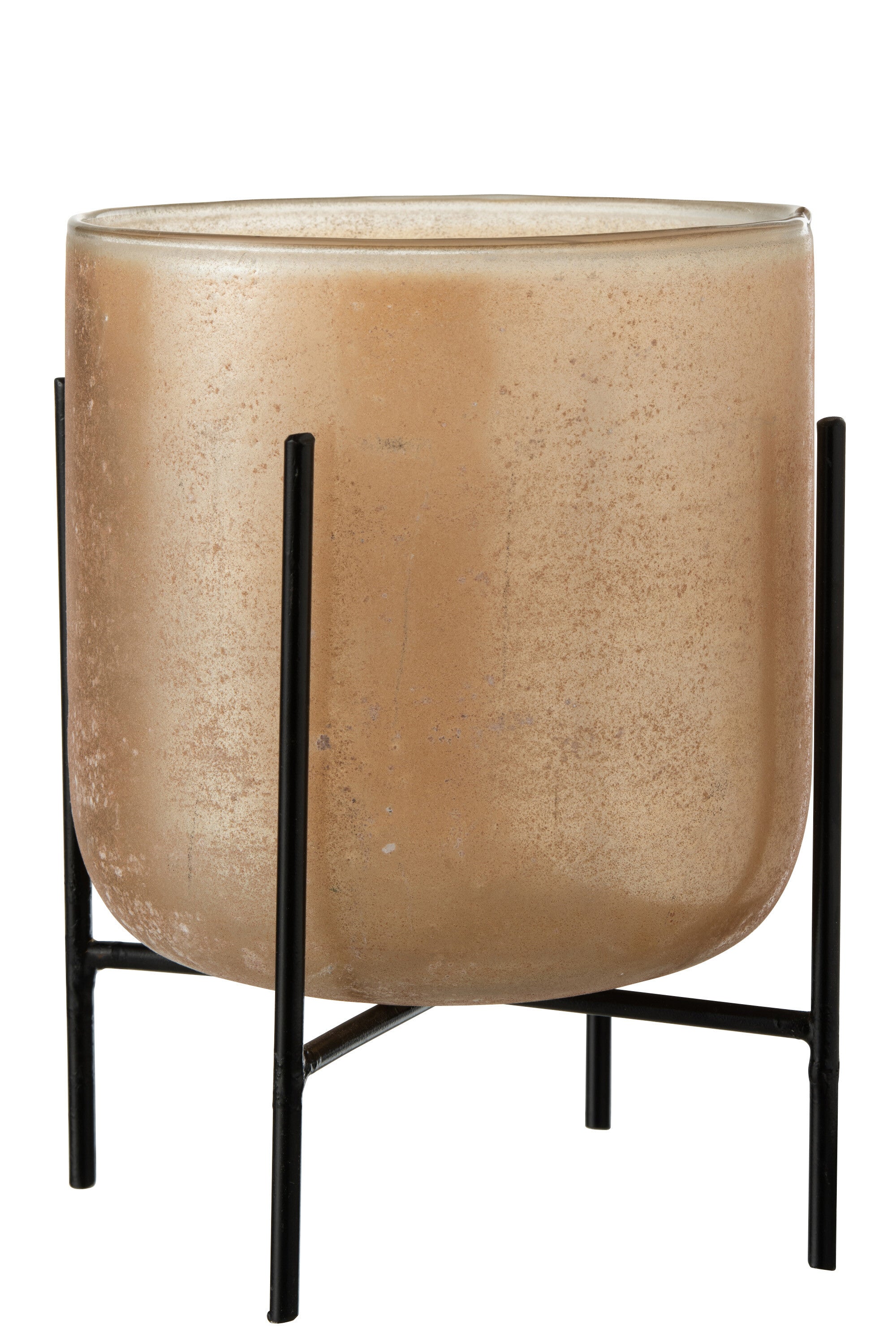 Orkaan Astor Te Voet Glas/Metaal Amber Groot