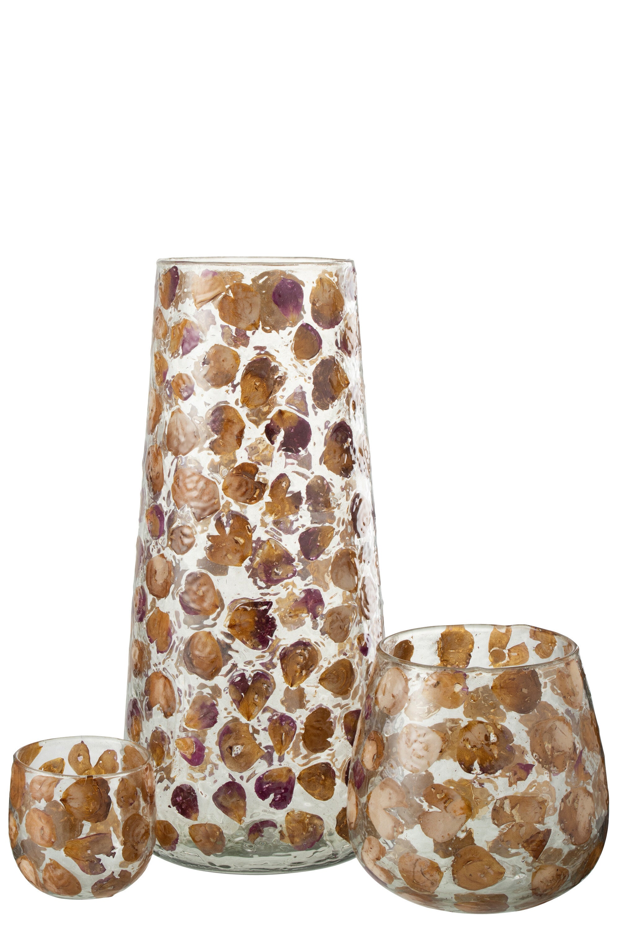J-Line vaas Gerard - glas - amber - 36.50 cm hoog