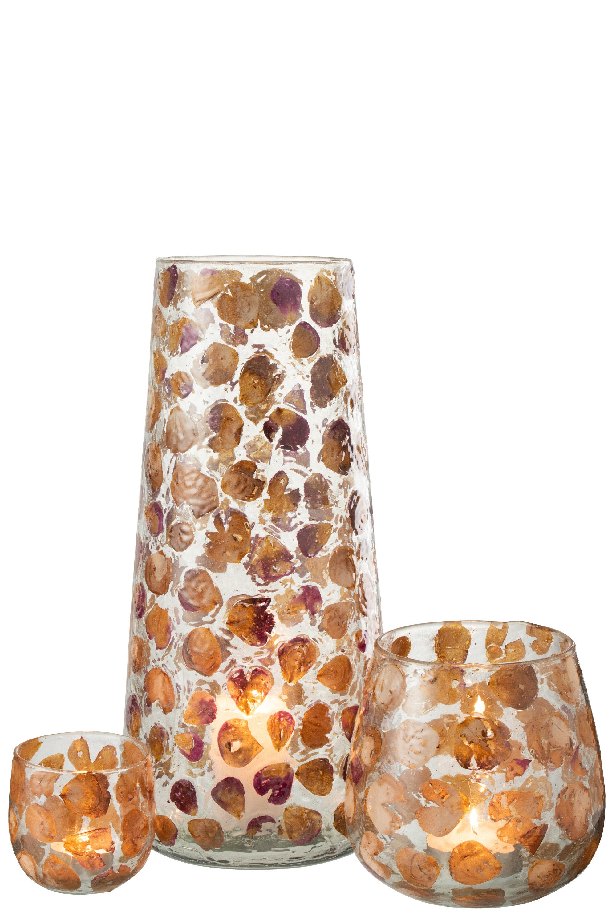 J-Line vaas Gerard - glas - amber - 36.50 cm hoog