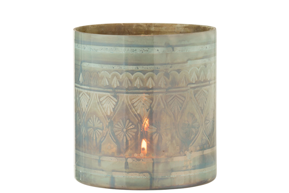 Orkaan Oosters Glas Donker Aqua Groot