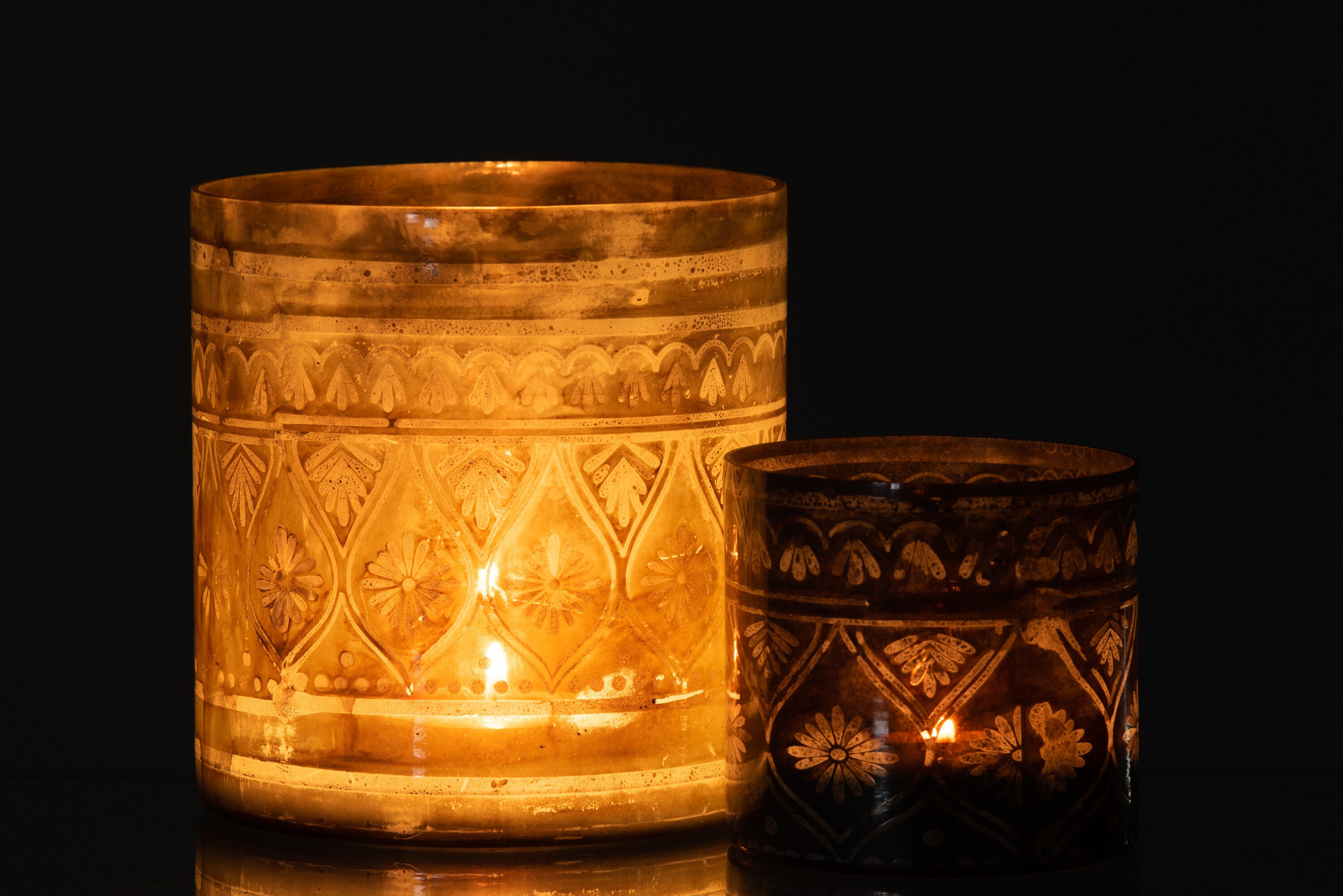 Orkaan Oosters Glas Donker Aqua Groot