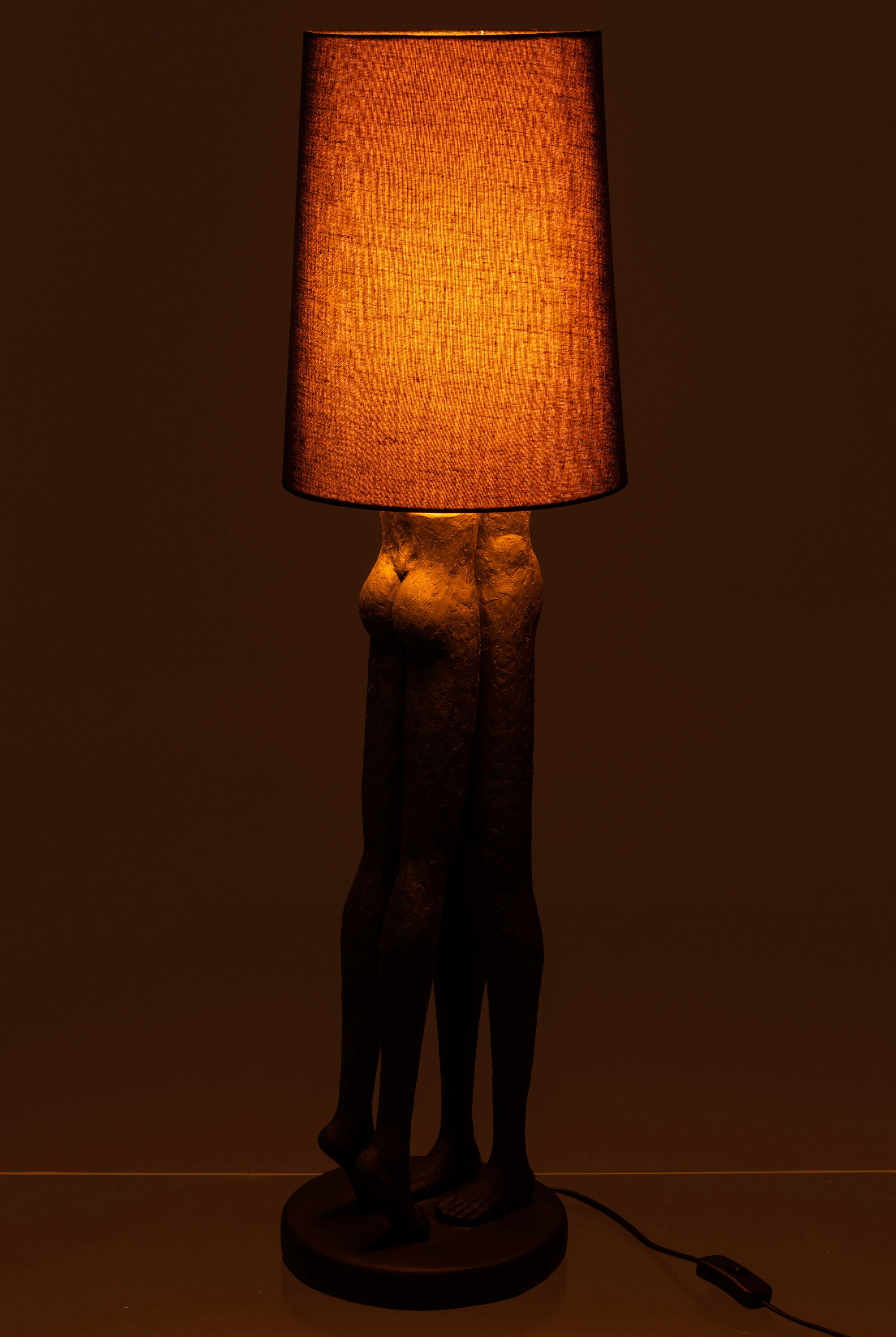J-Line Lamp Koppel - polyresin - zwart