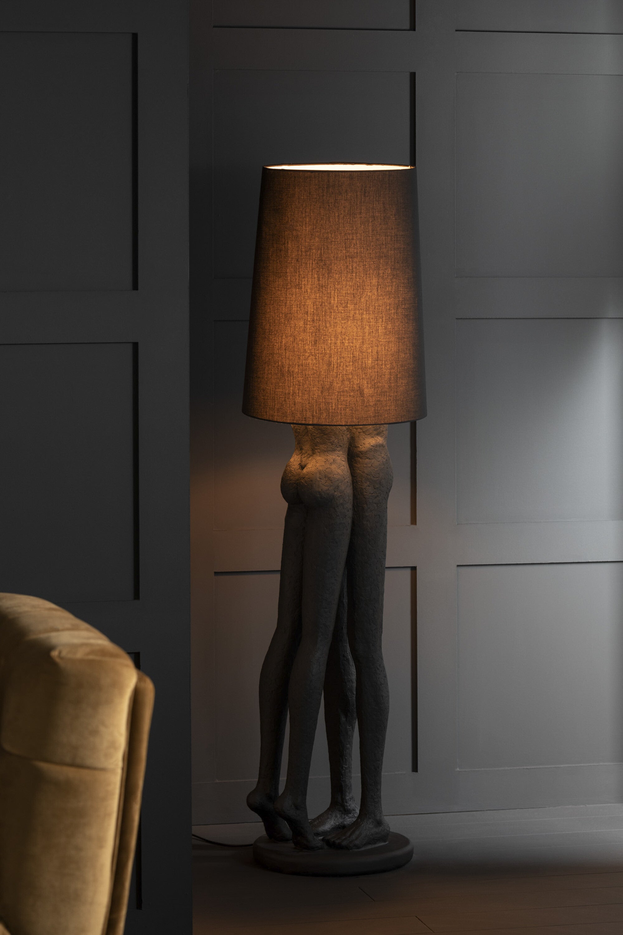 J-Line Lamp Koppel - polyresin - zwart