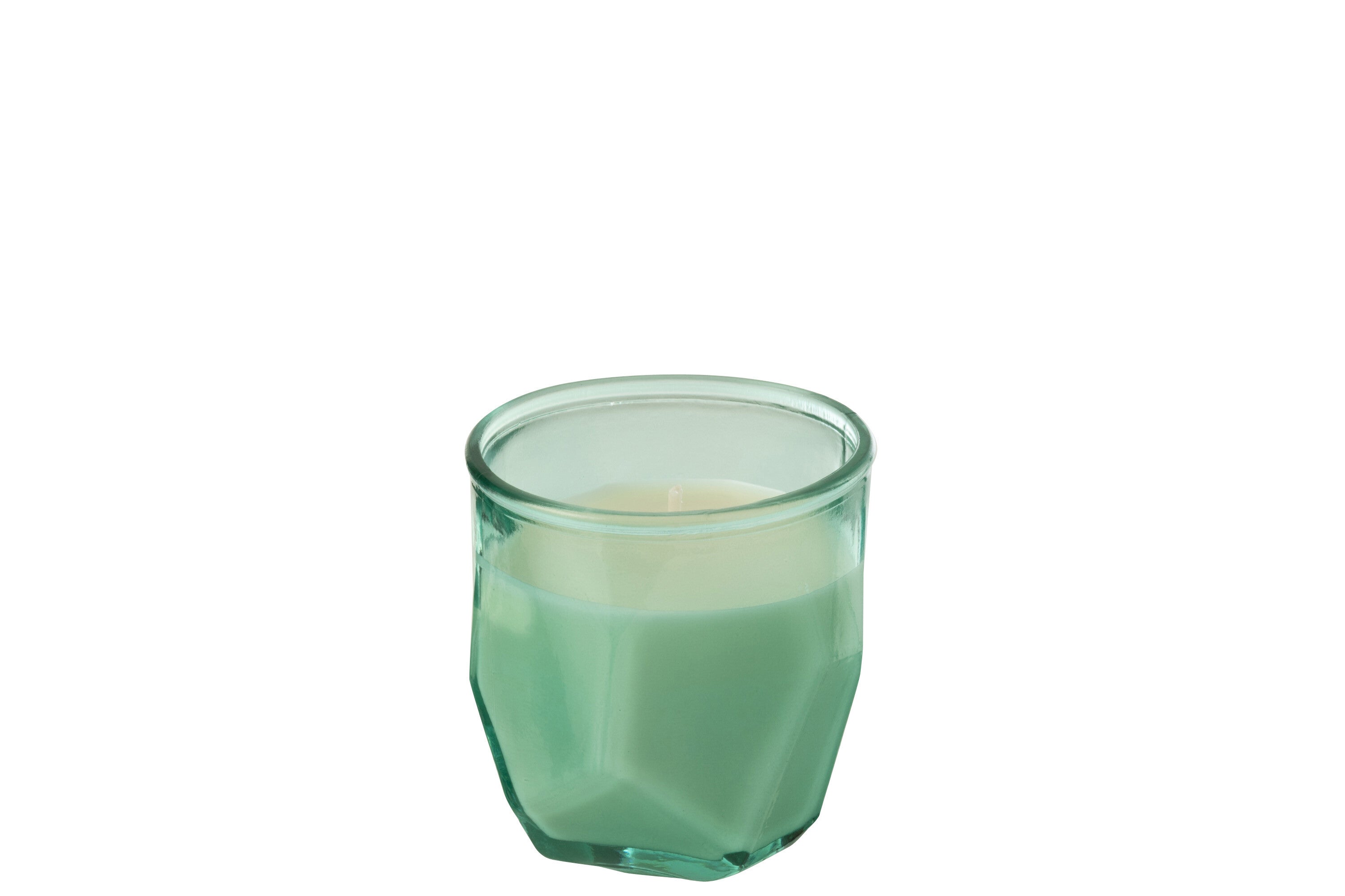 Kaars Origami Glas Aqua -