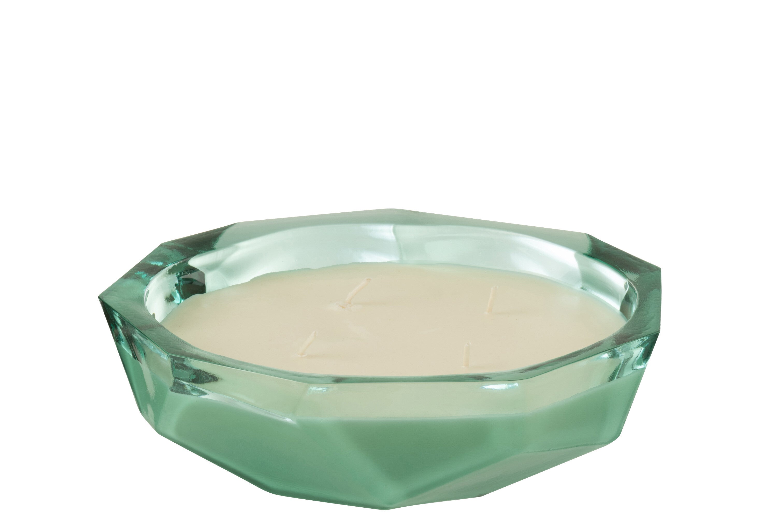 Kaarsenhouder Origami Glas Aqua Klein -