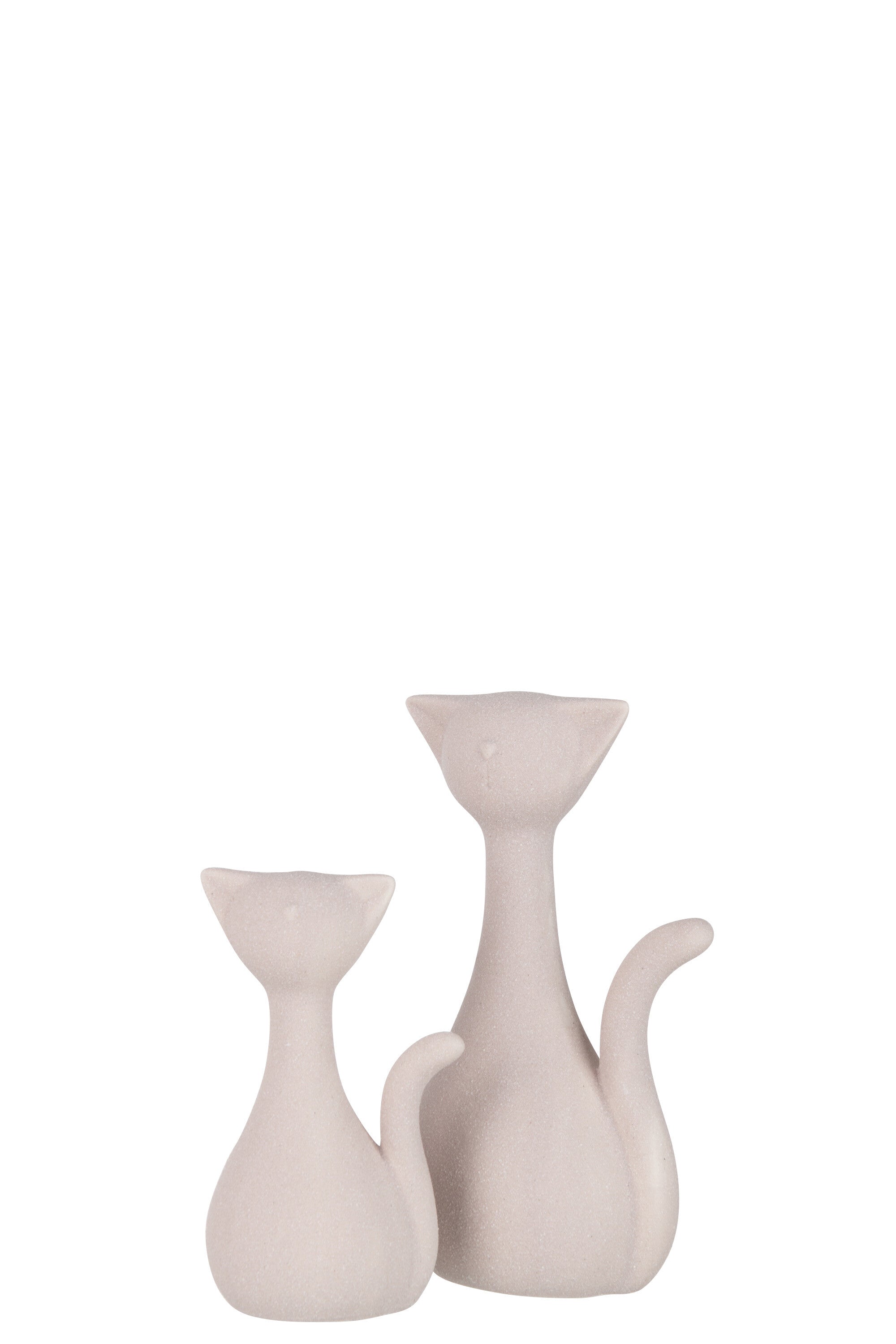 J-Line Kat Minou Keramiek Lichtroze Large