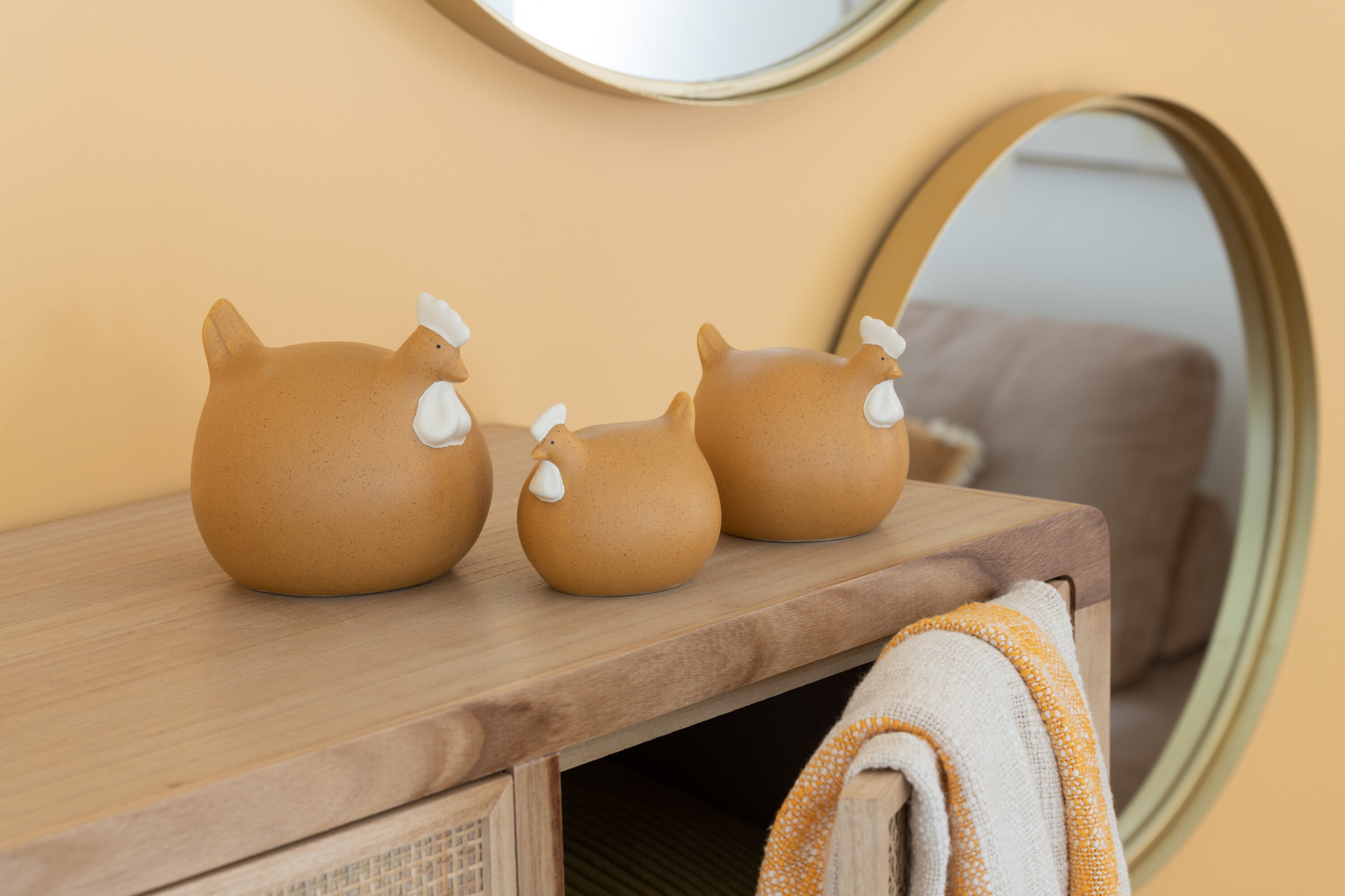 Keramische Kip Oker Klein