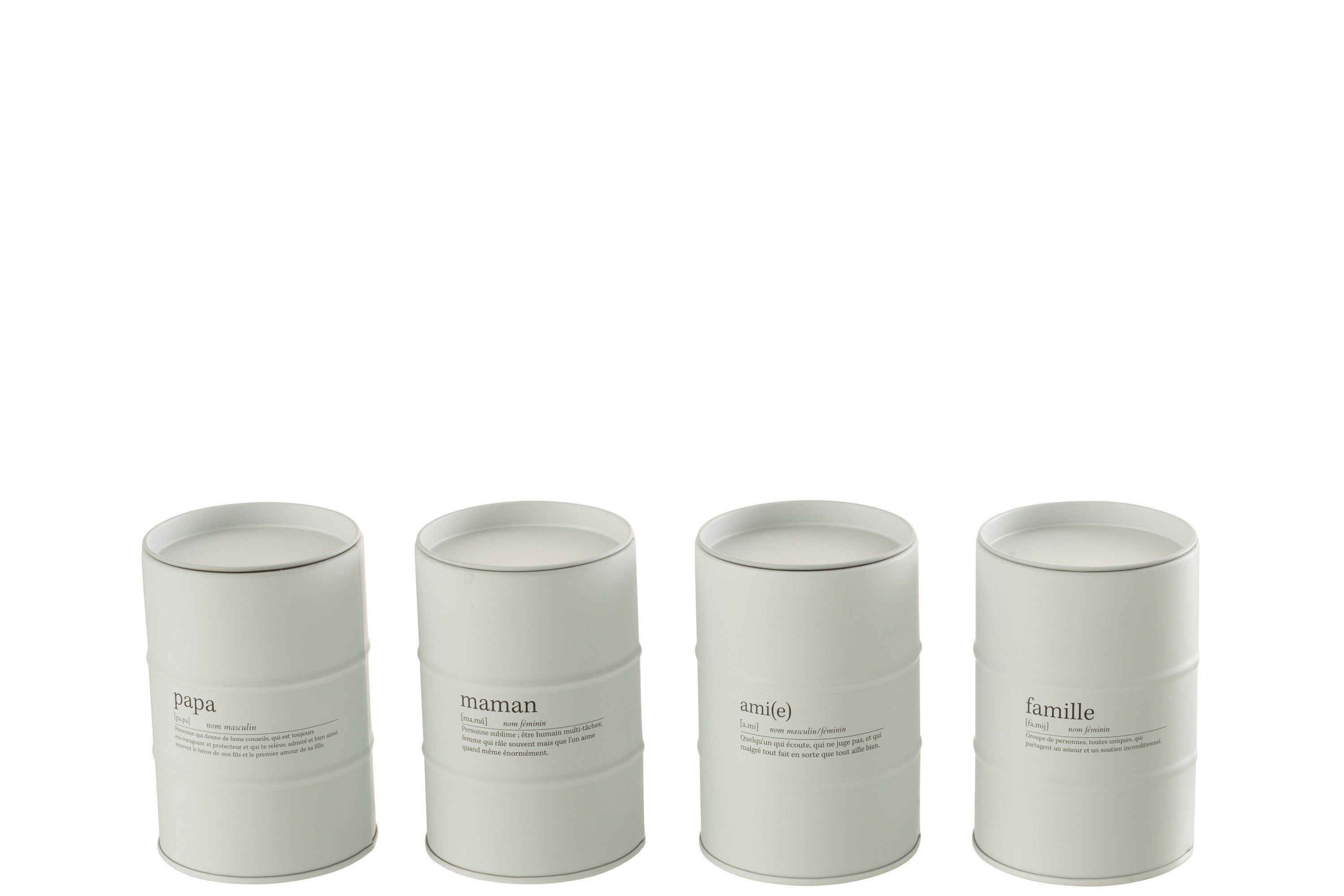 Geurkaars Familie Engels-Frans Wit 55H Assortiment Van 4