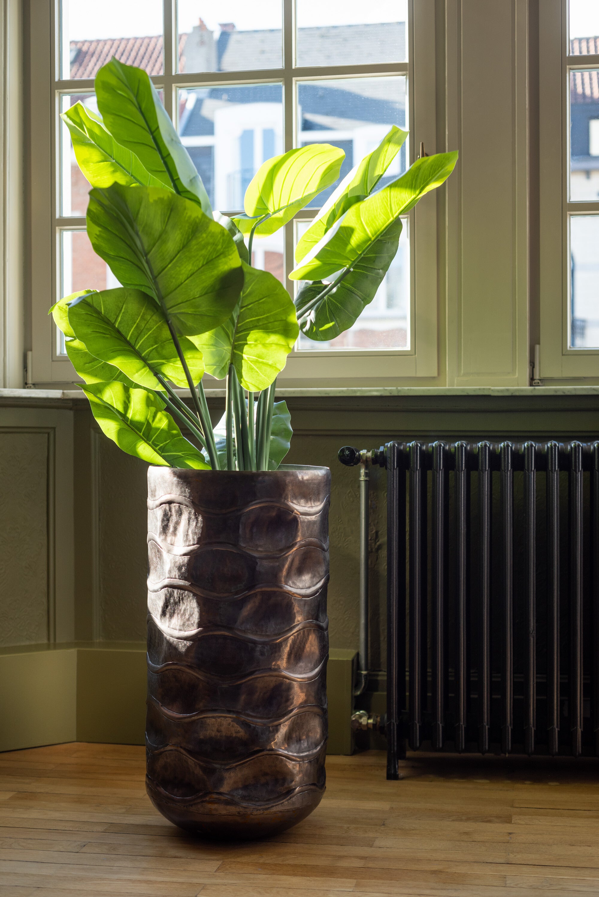 J-Line Taro Wild In Pot Plastic Groen Groot