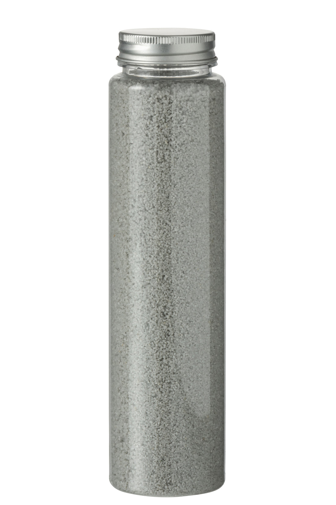 Decoratief zand 630 gram in fles lichtgrijs