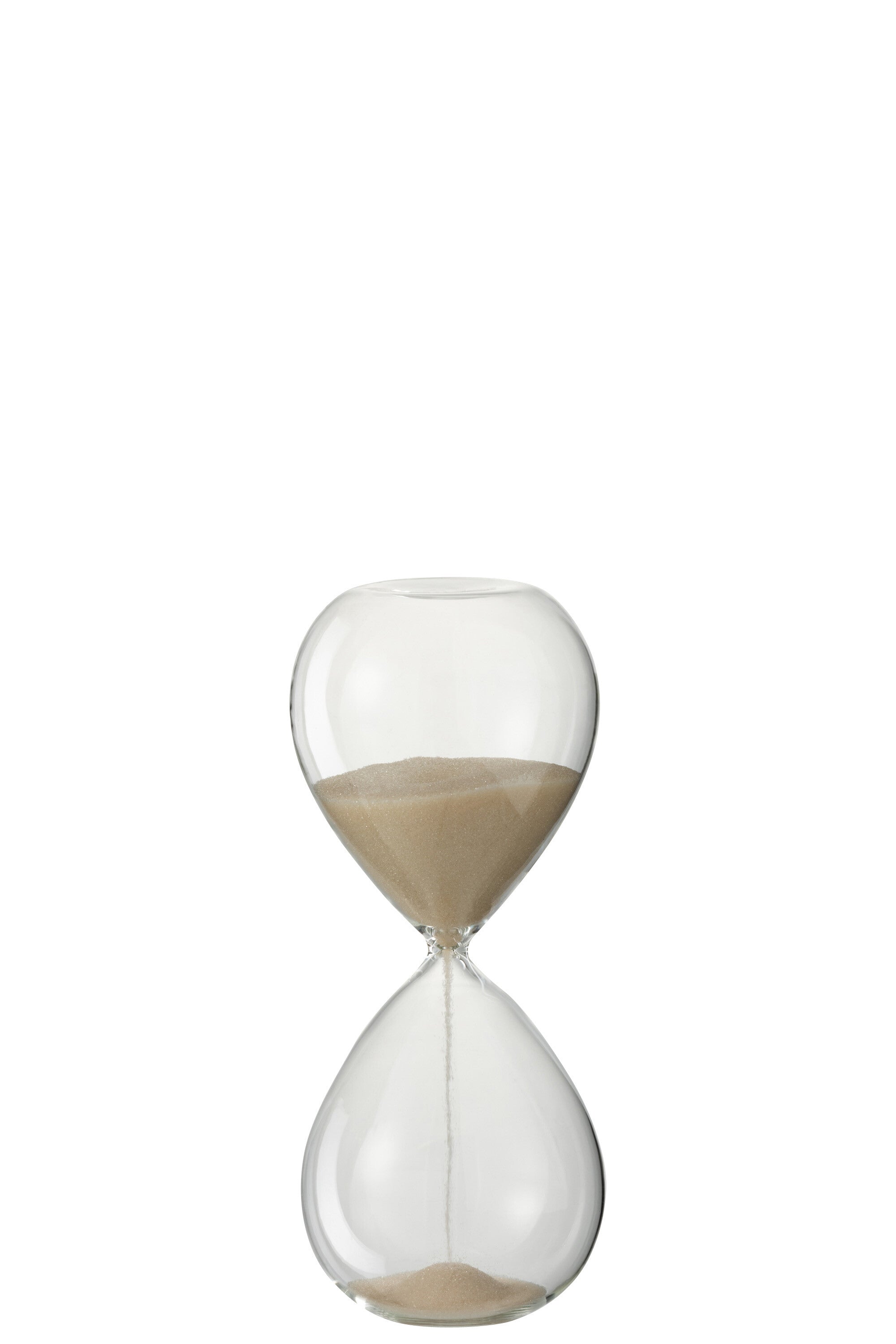 Zandloper Deco Glas/Zand Beige Klein