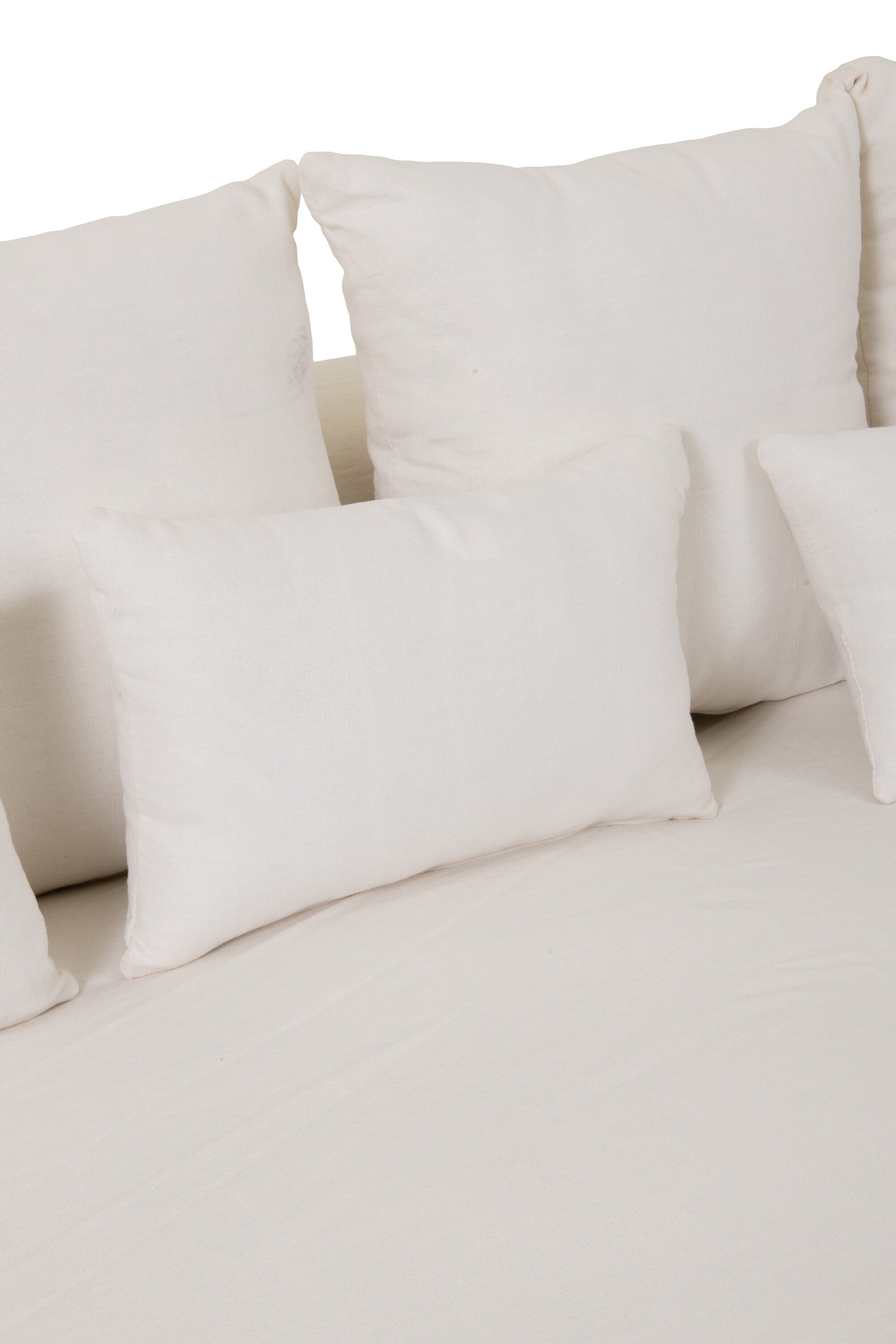 J-Line Hoes Voor Zetel+9 Kussens Diep Monaco Linnen Xxl Marshmallow Wit