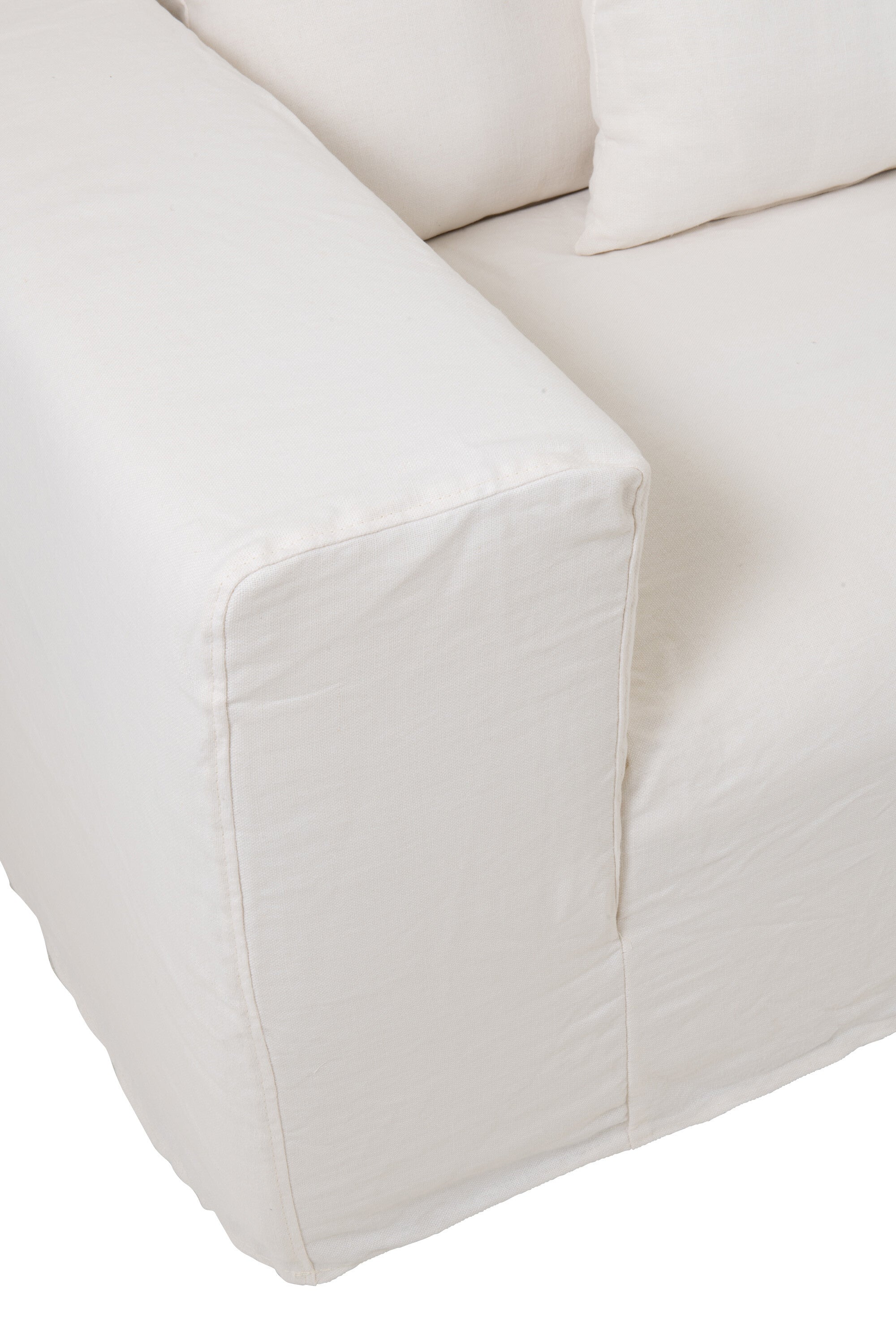 Hoes voor stoel + 9 kussens Monaco Linnen Xl Marshmallow Wit