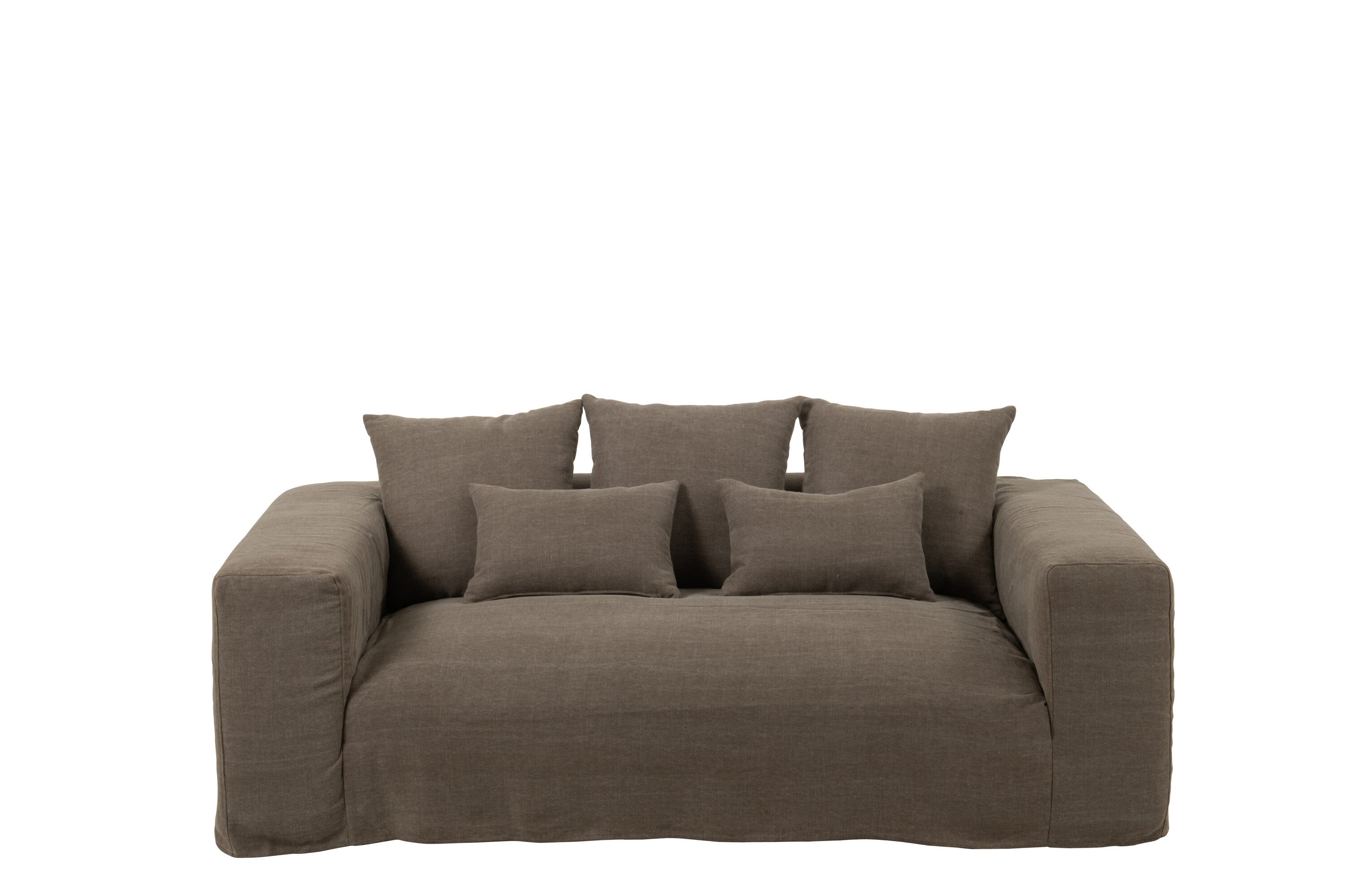 Hoes voor stoel + 5 kussens Monaco bank linnen Desert Taupe