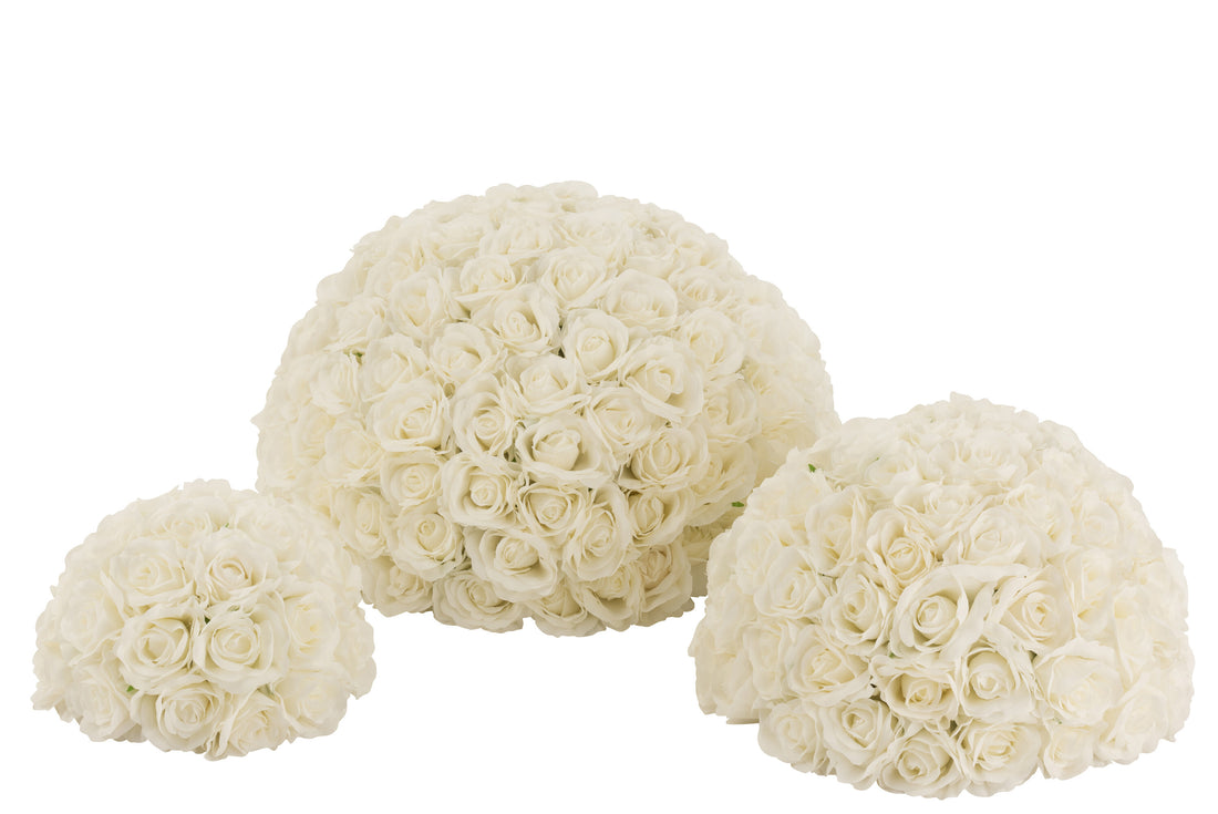 Bloembol Halfrozen Plastic Wit Groot