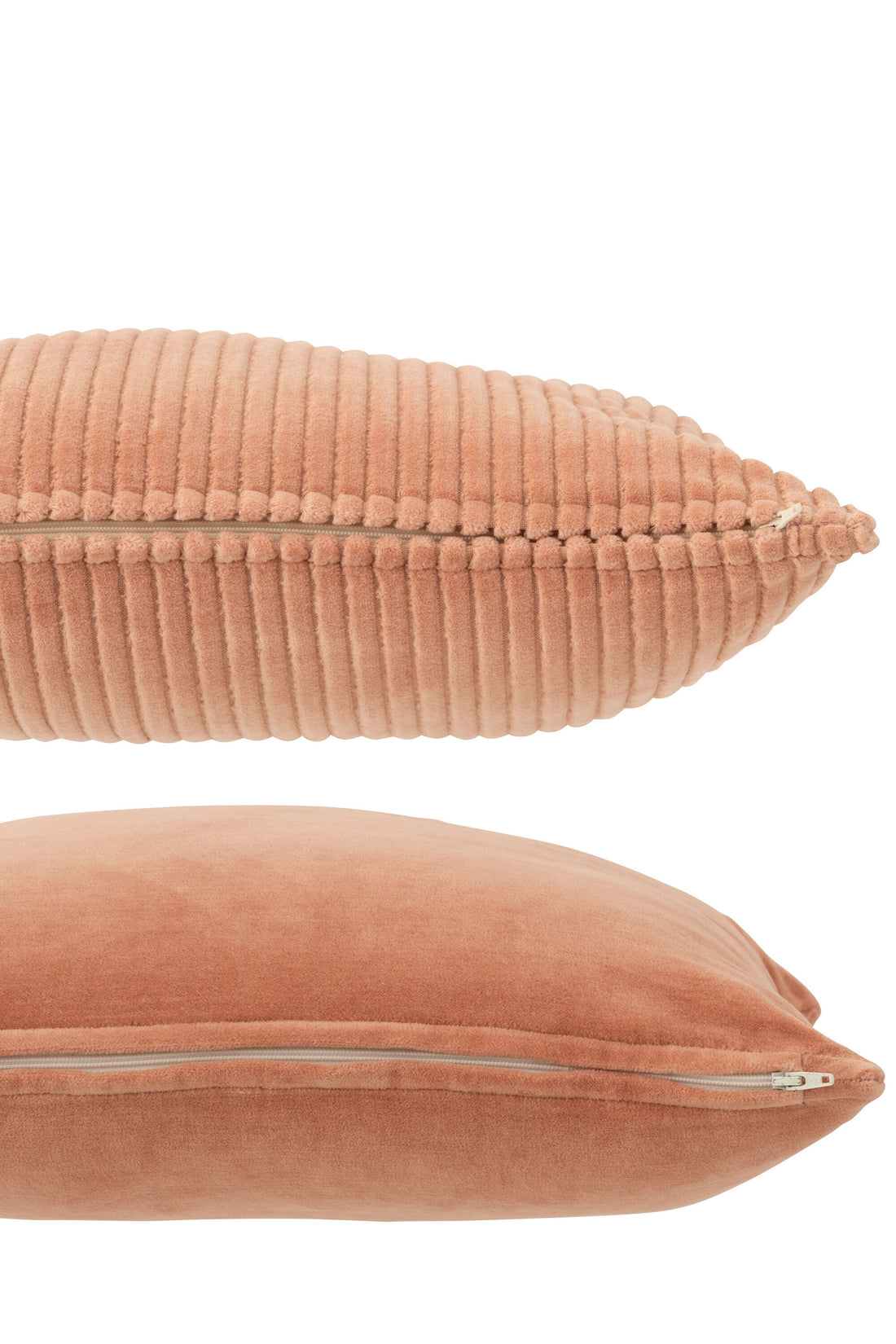 Kussen Velvet Vierkant Katoen Roze Assortiment Van 2