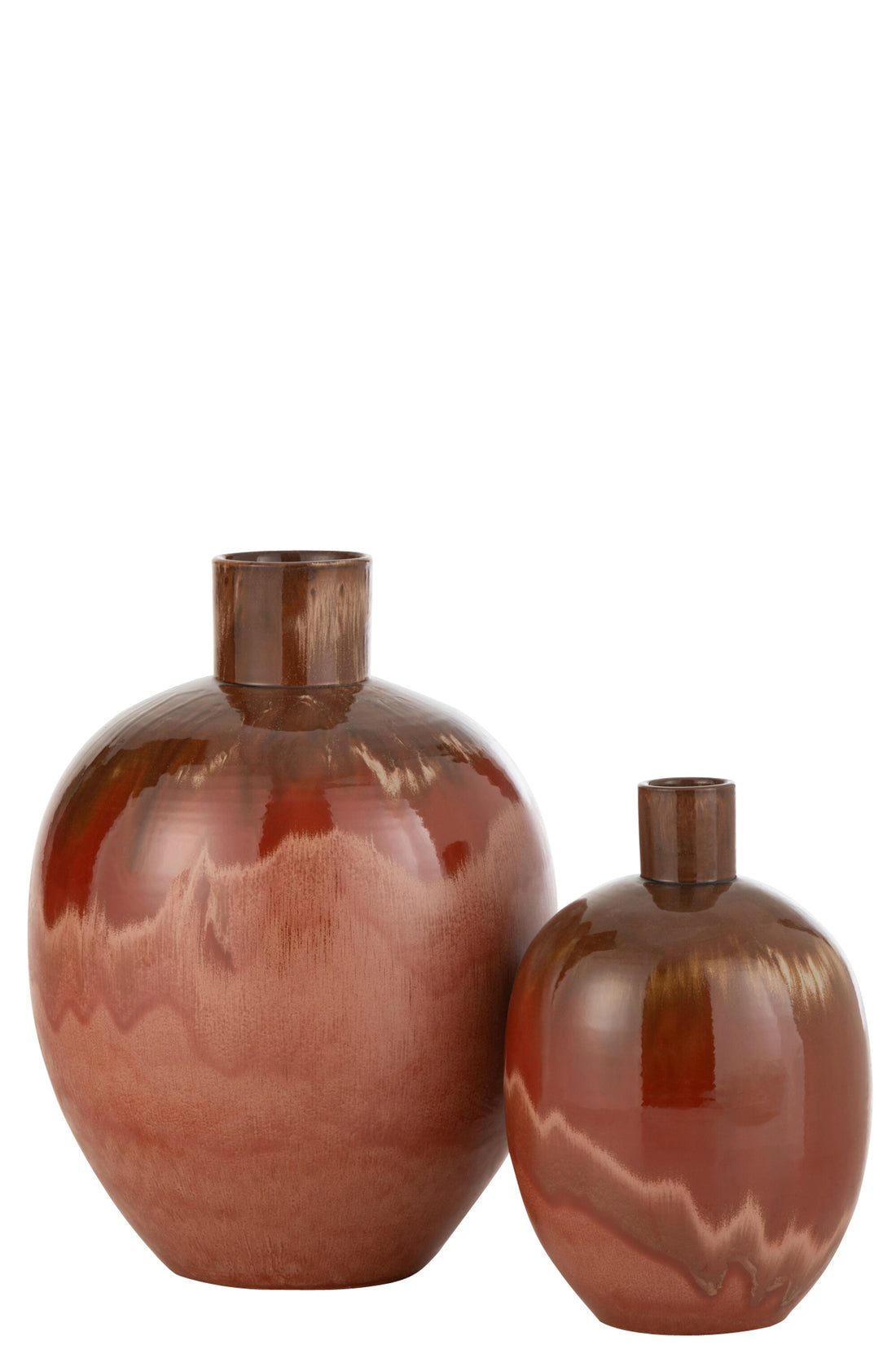 Vaas Aline Ovaal Keramiek Rood Groot