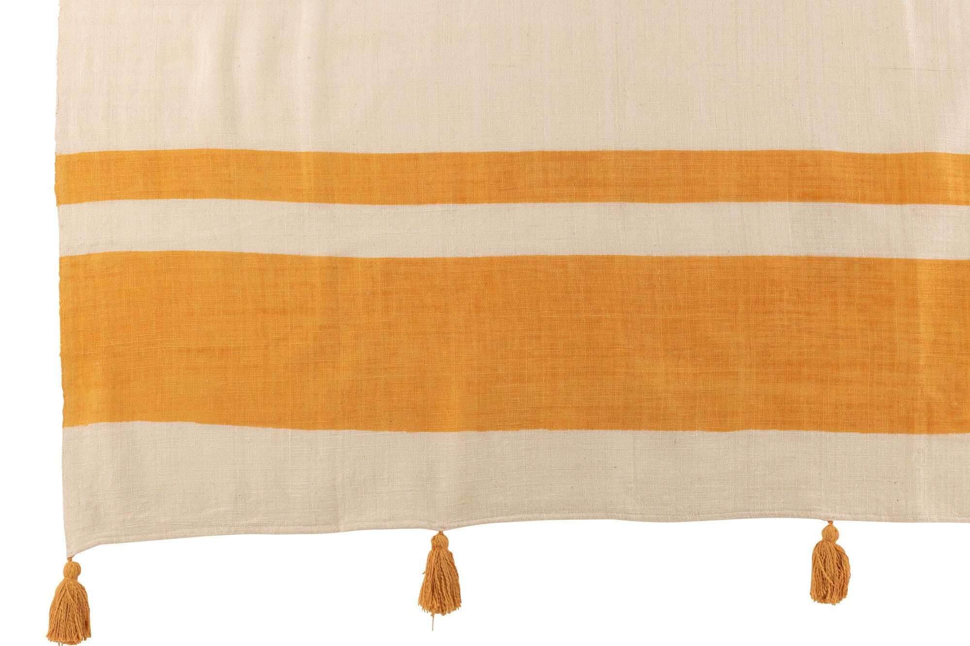 J-Line Plaid Strand Groeven Katoen Oker