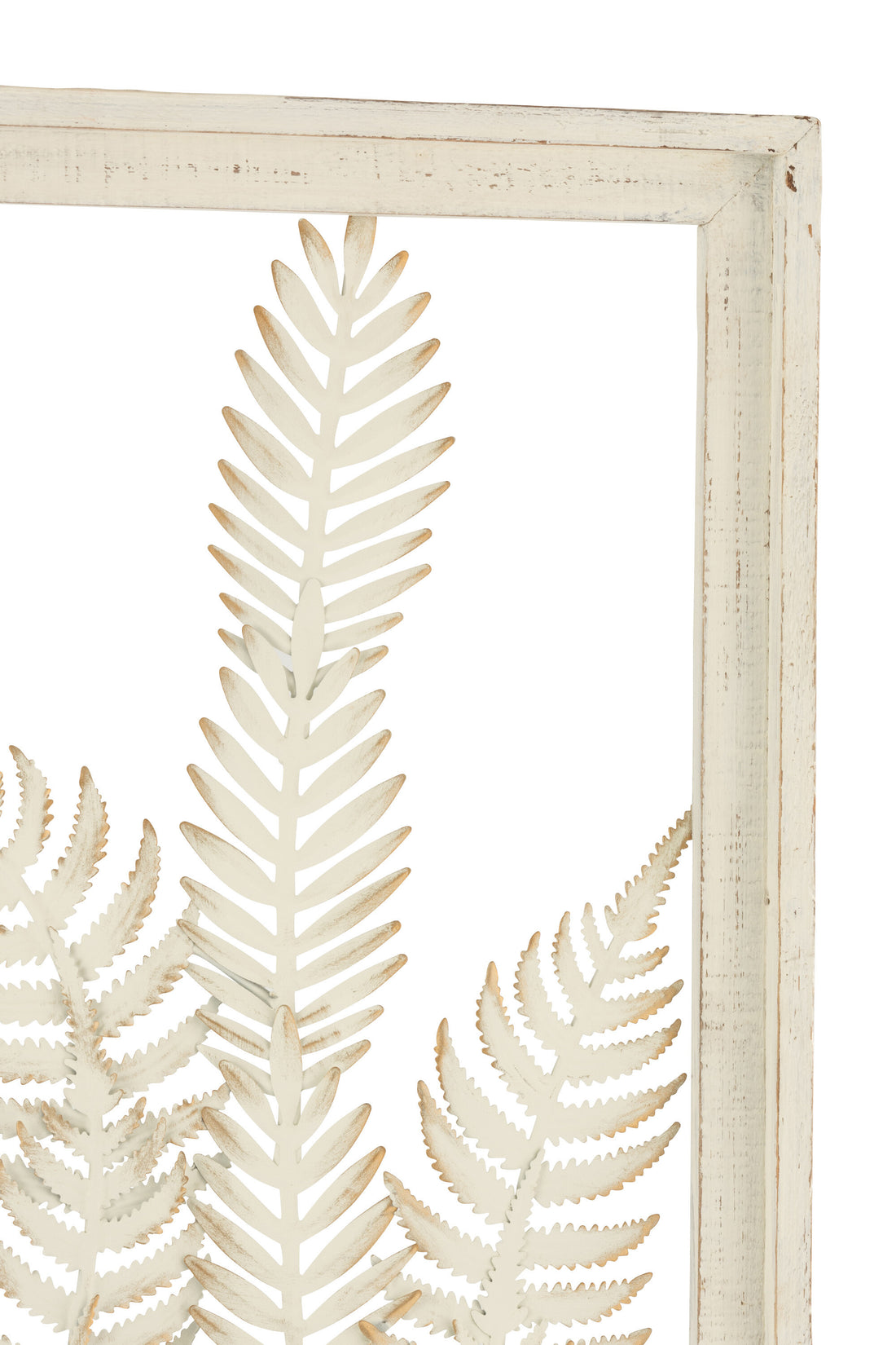 Wanddecoratie Planten Metaal Wit/Bruin