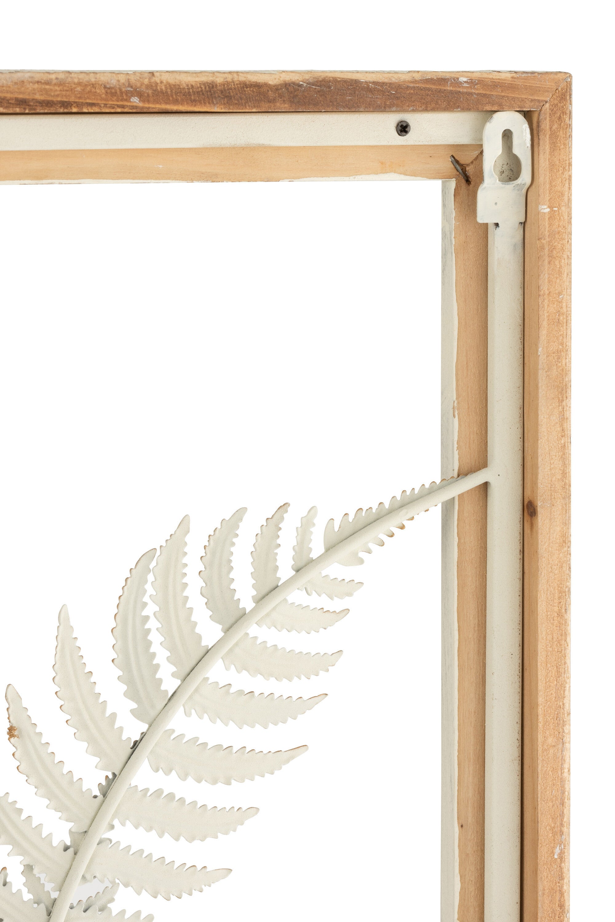 Wanddecoratie Planten Metaal Wit/Bruin