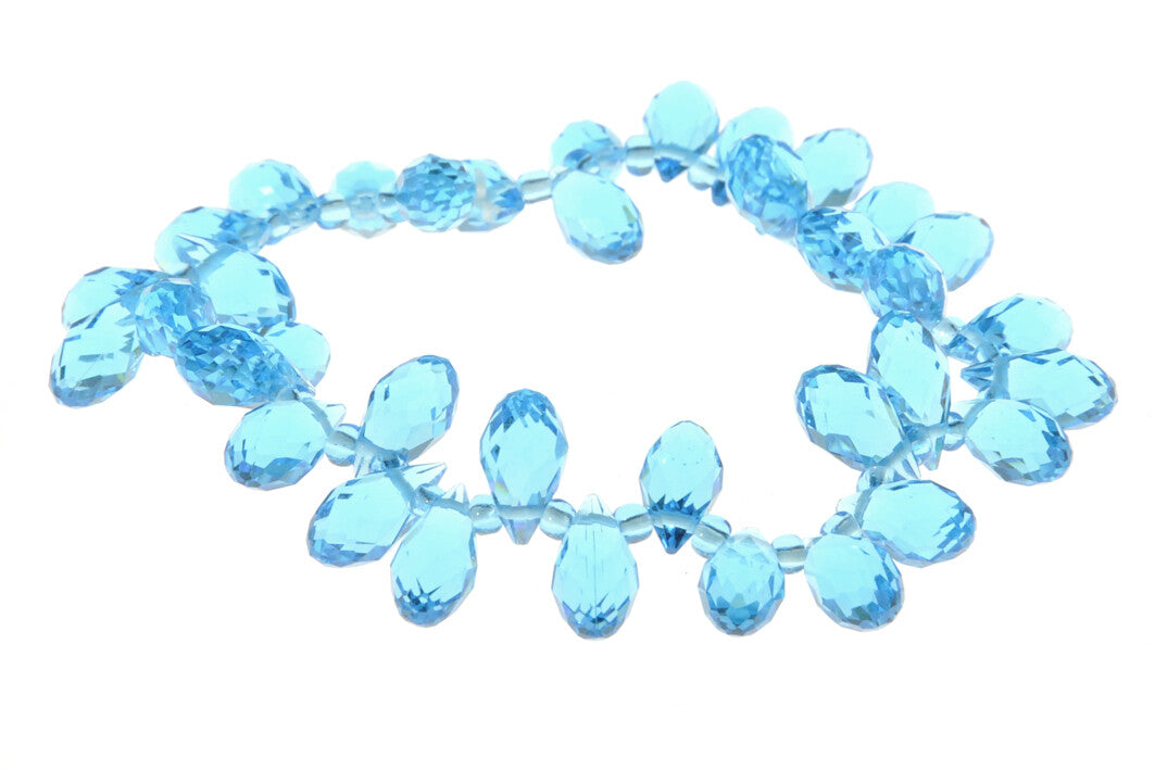 Armband Elast.Drop 6X12mm Turquoise