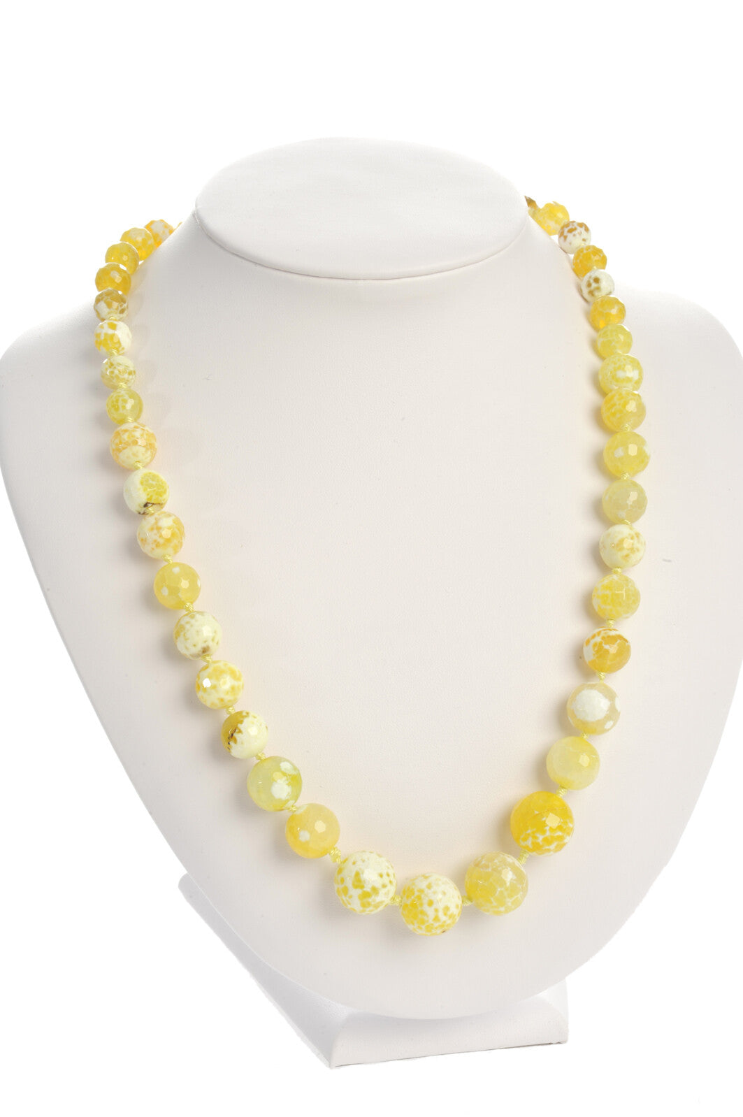 Ketting Agaat Facet Rnd Geel