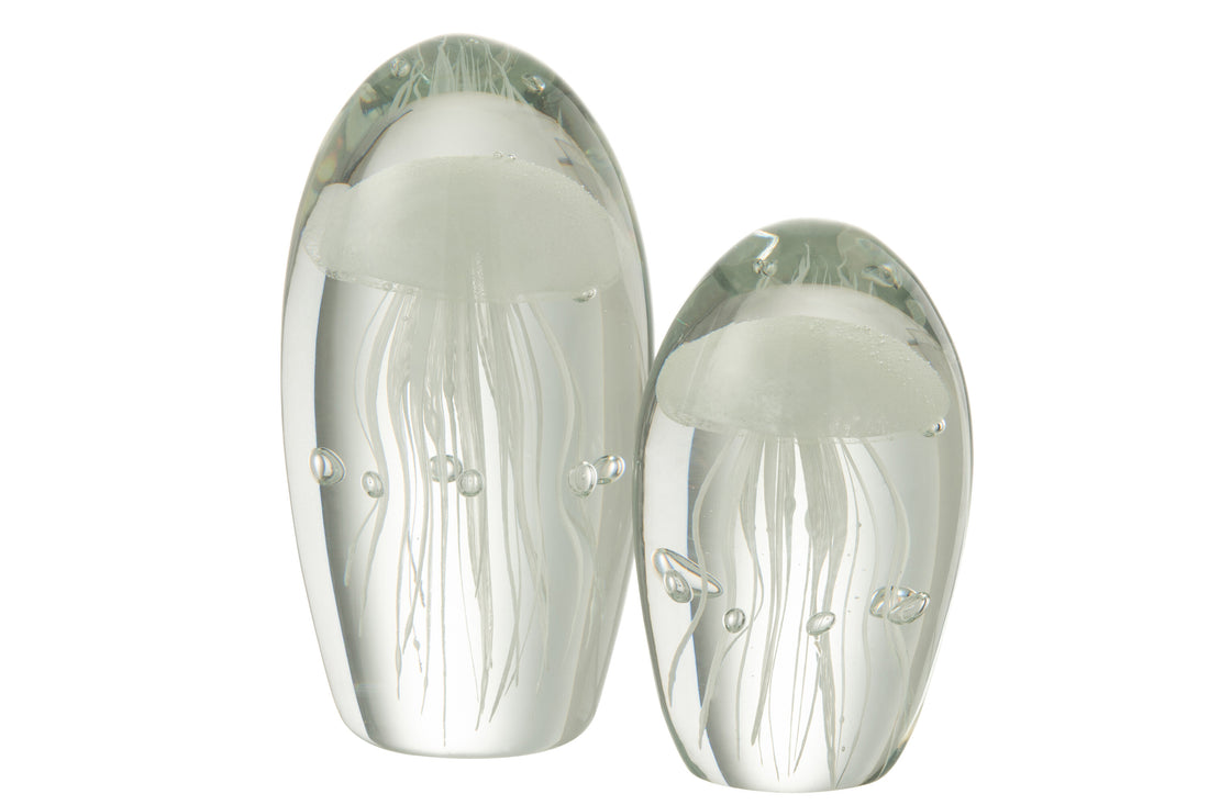 Papiergewicht Kwal Glas Wit Groot