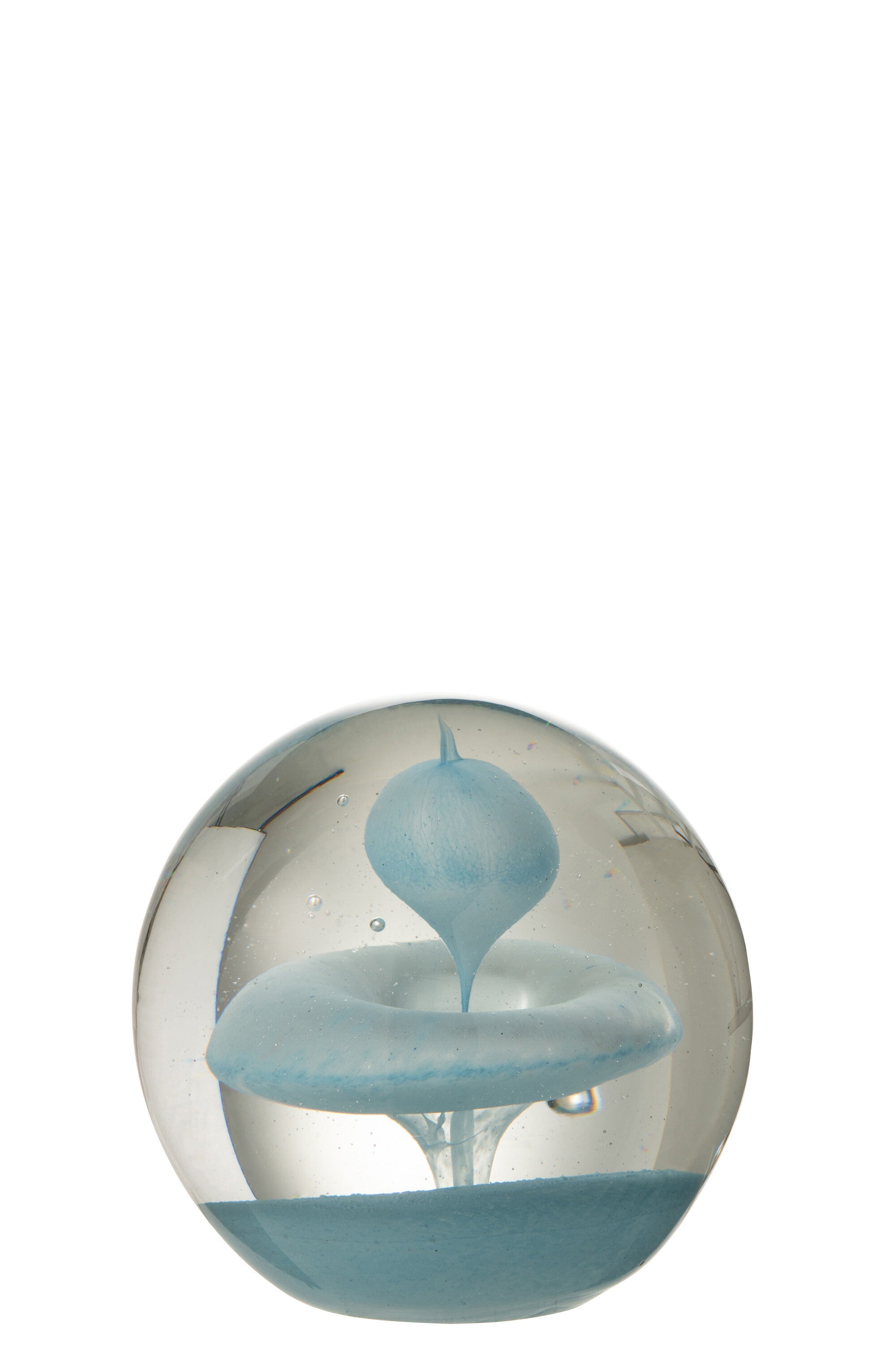 J-Line Presse Papier Bel Glas Lichtblauw groot