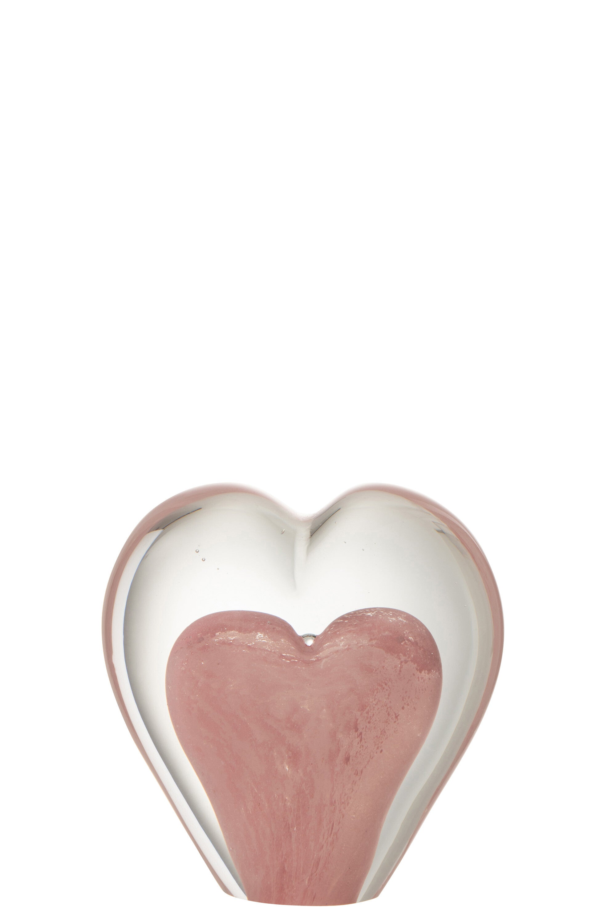 J-Line Presse Papier Hart Glas Roze Small