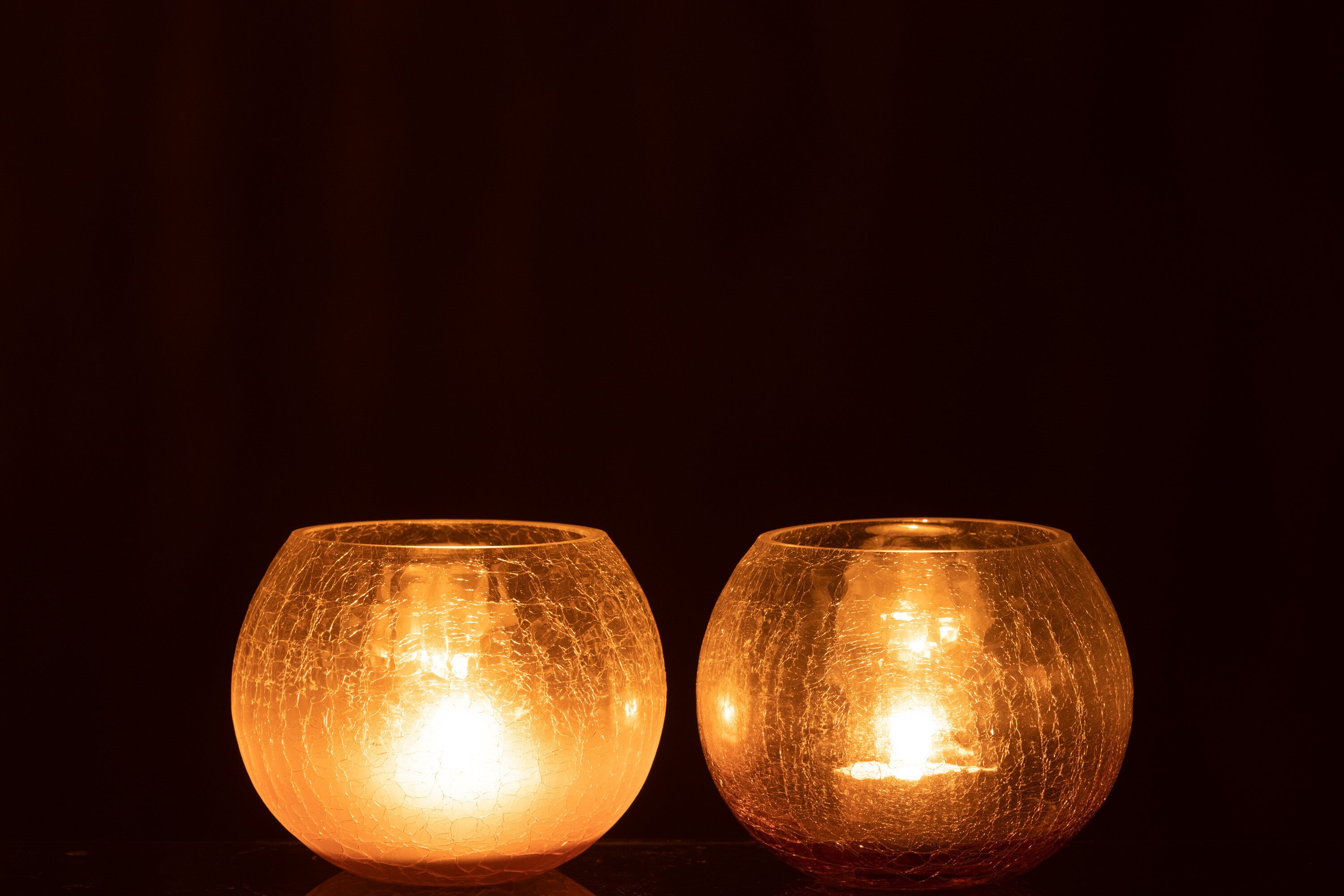 Orkaan Orb Craquelure Glas Paars Medium Assortiment Van 2