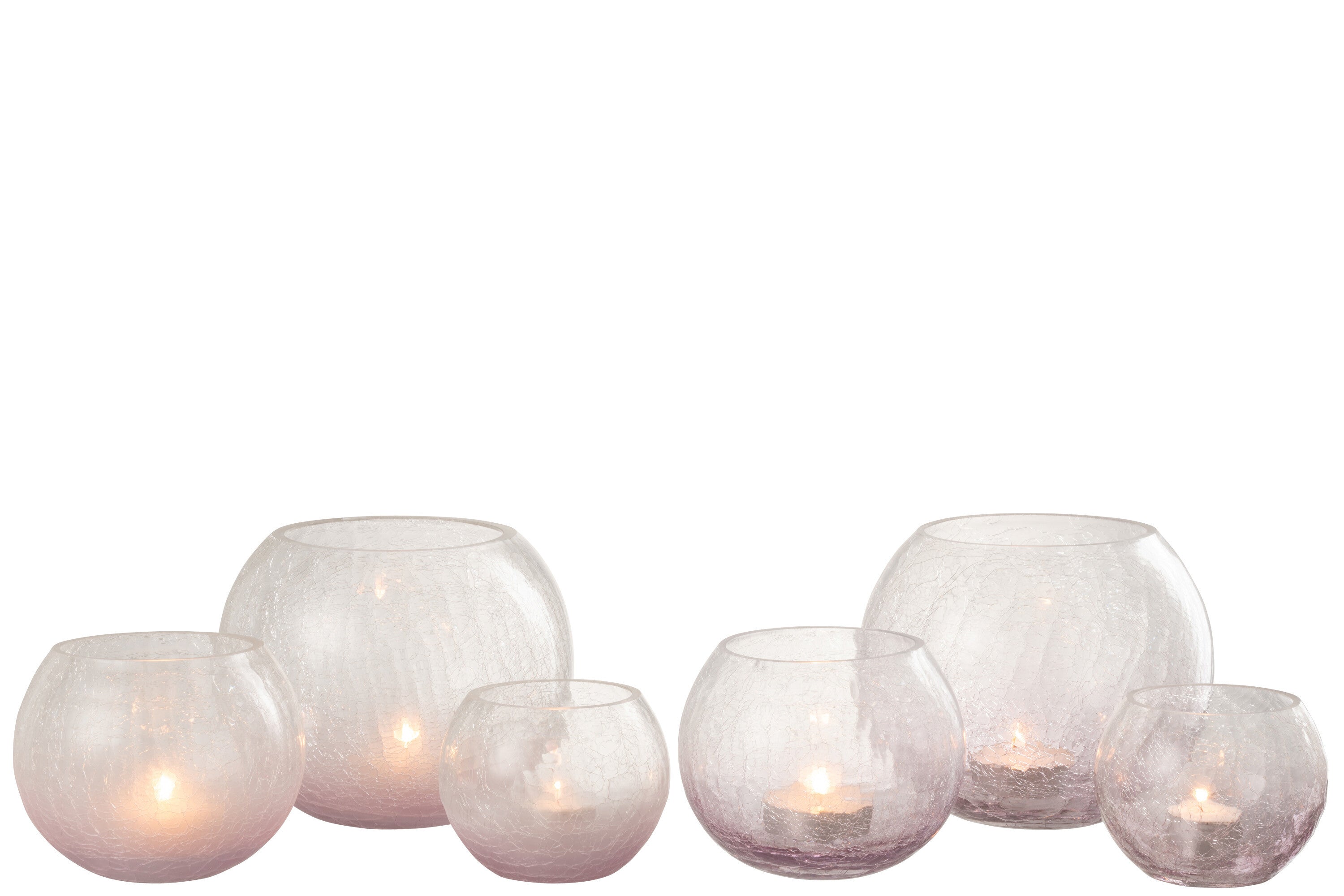 Orkaan Orb Craquelure Glas Paars Groot Assortiment Van 2