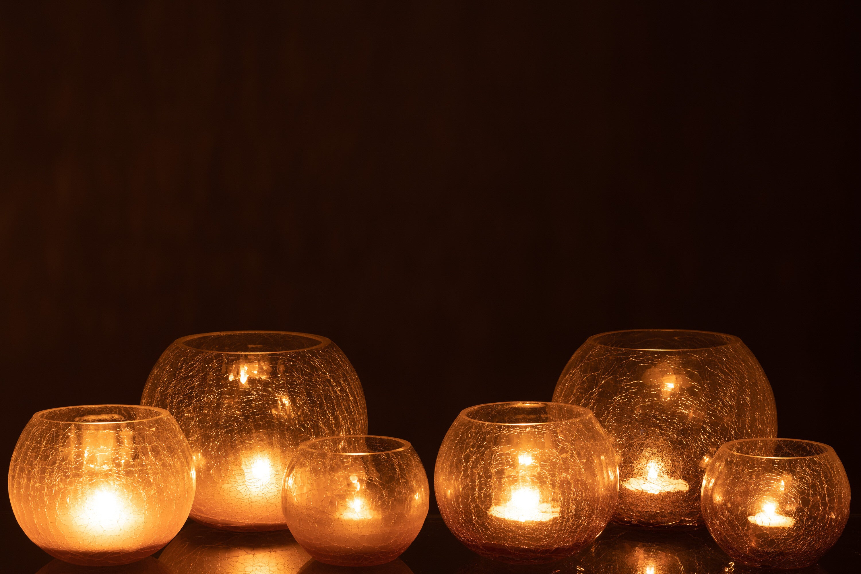 Orkaan Orb Craquelure Glas Paars Groot Assortiment Van 2