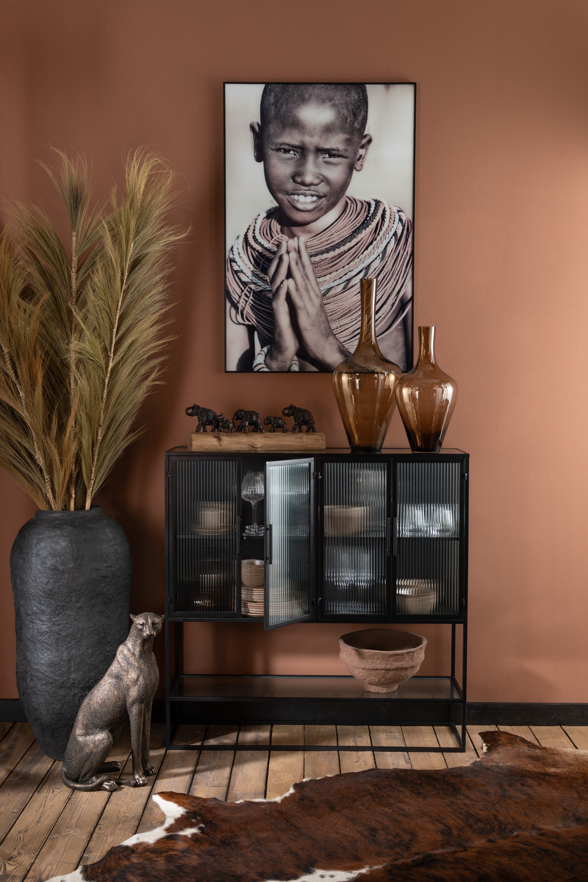 Wanddecoratie Jongen Glas/Aluminium Mix