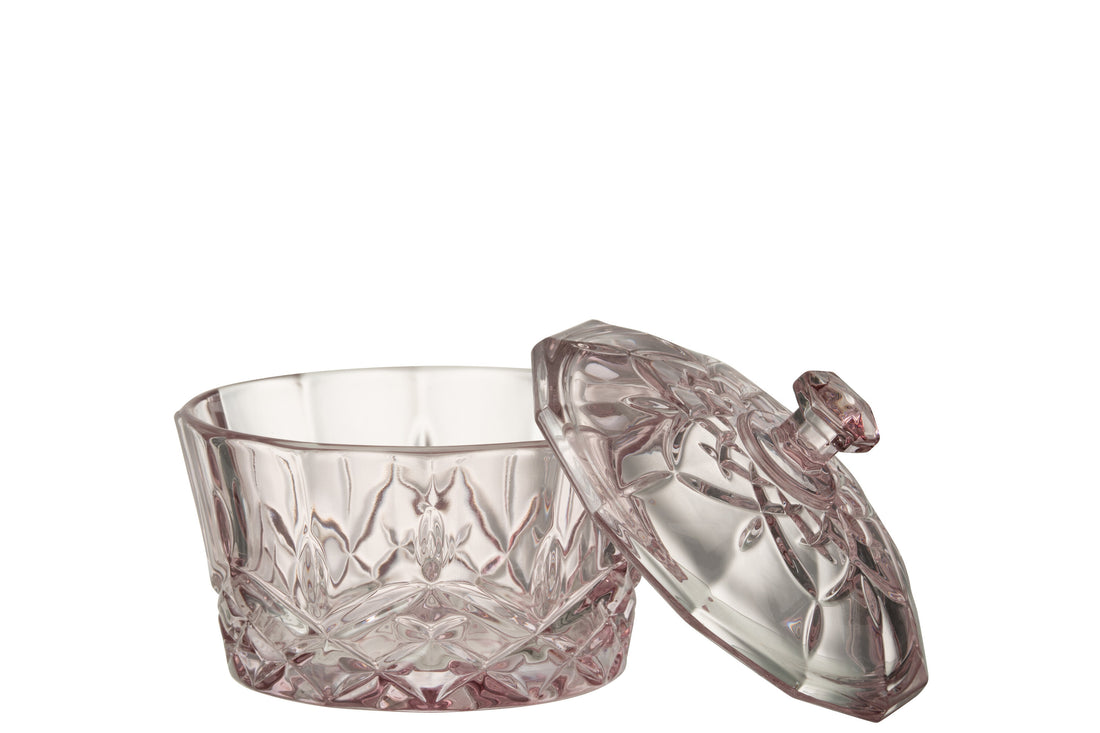 J-Line Potje Mali Geslepen Glas Roze