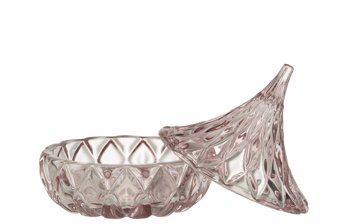 J-Line Potje Puntig Geslepen Glas Roze