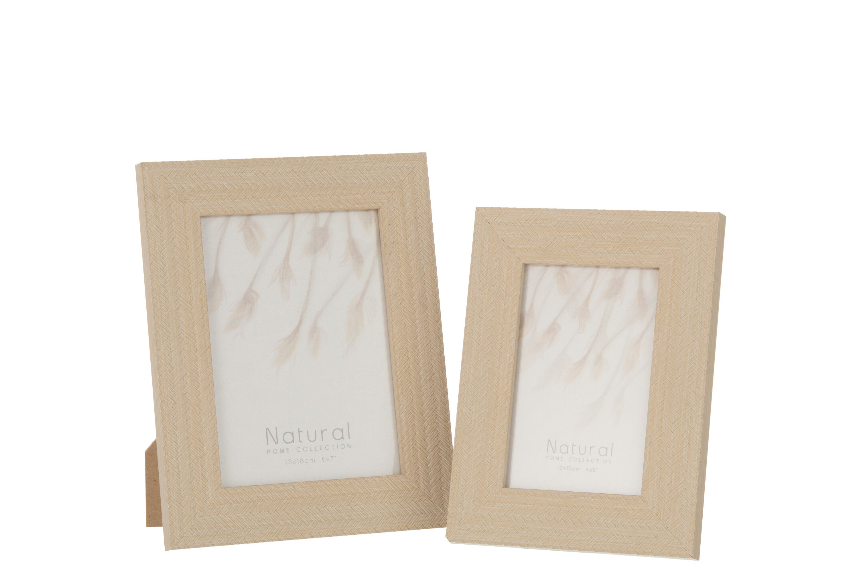 J-Line Fotokader 13X18 Gewoven Textuur Polystyreen Lichtbeige