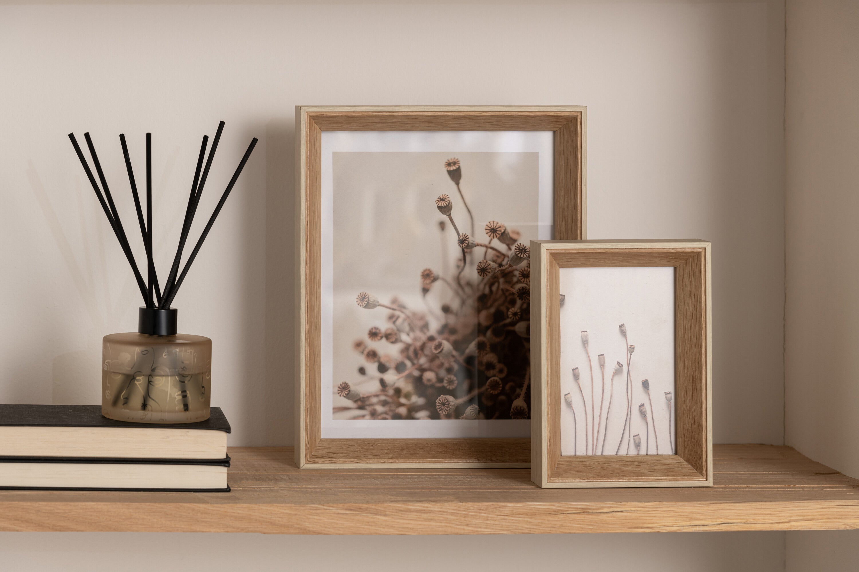 J-Line Fotolijst - fotokader - hout - creme