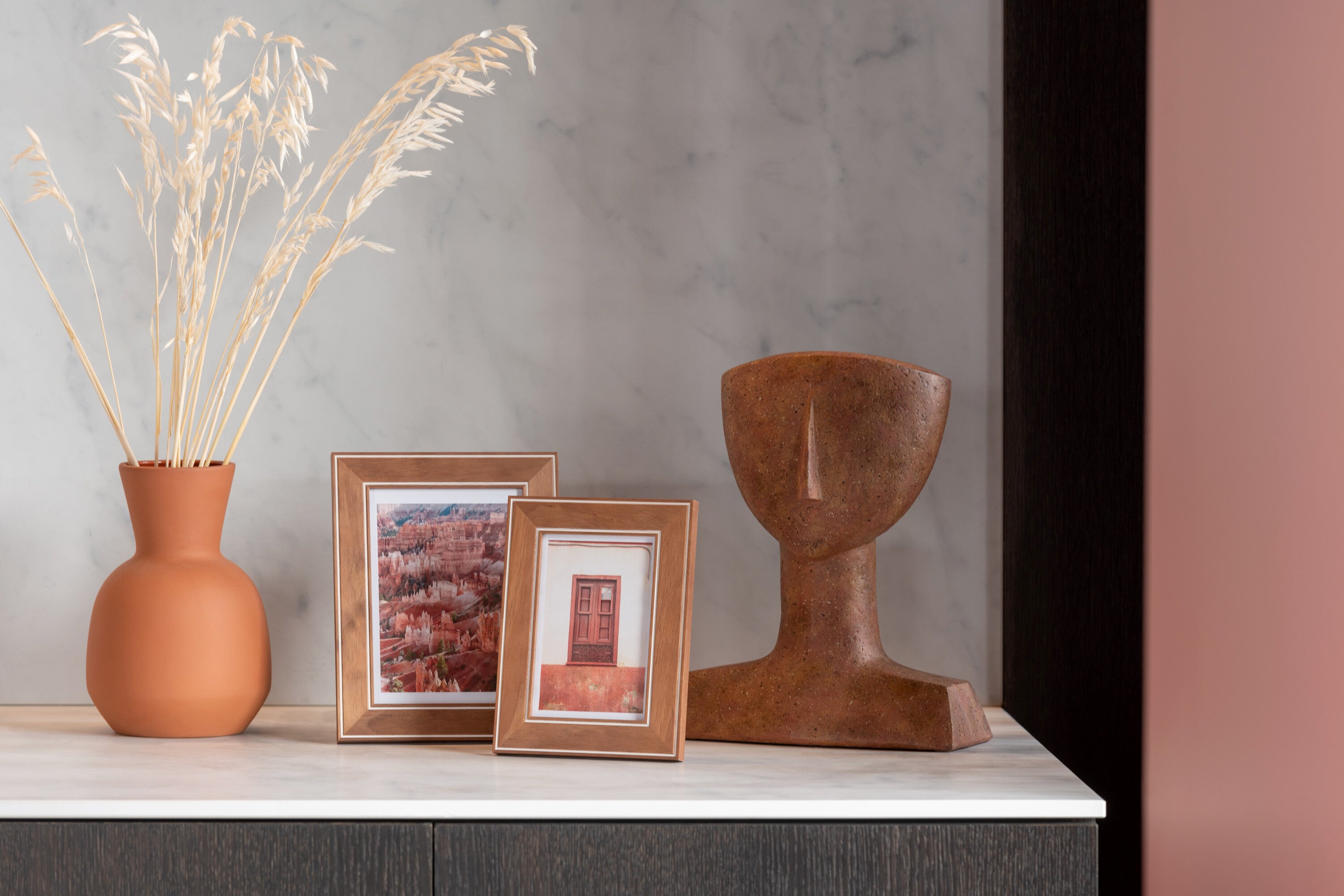 J-Line Fotolijst - fotokader - hout - donkerbruin - 2x