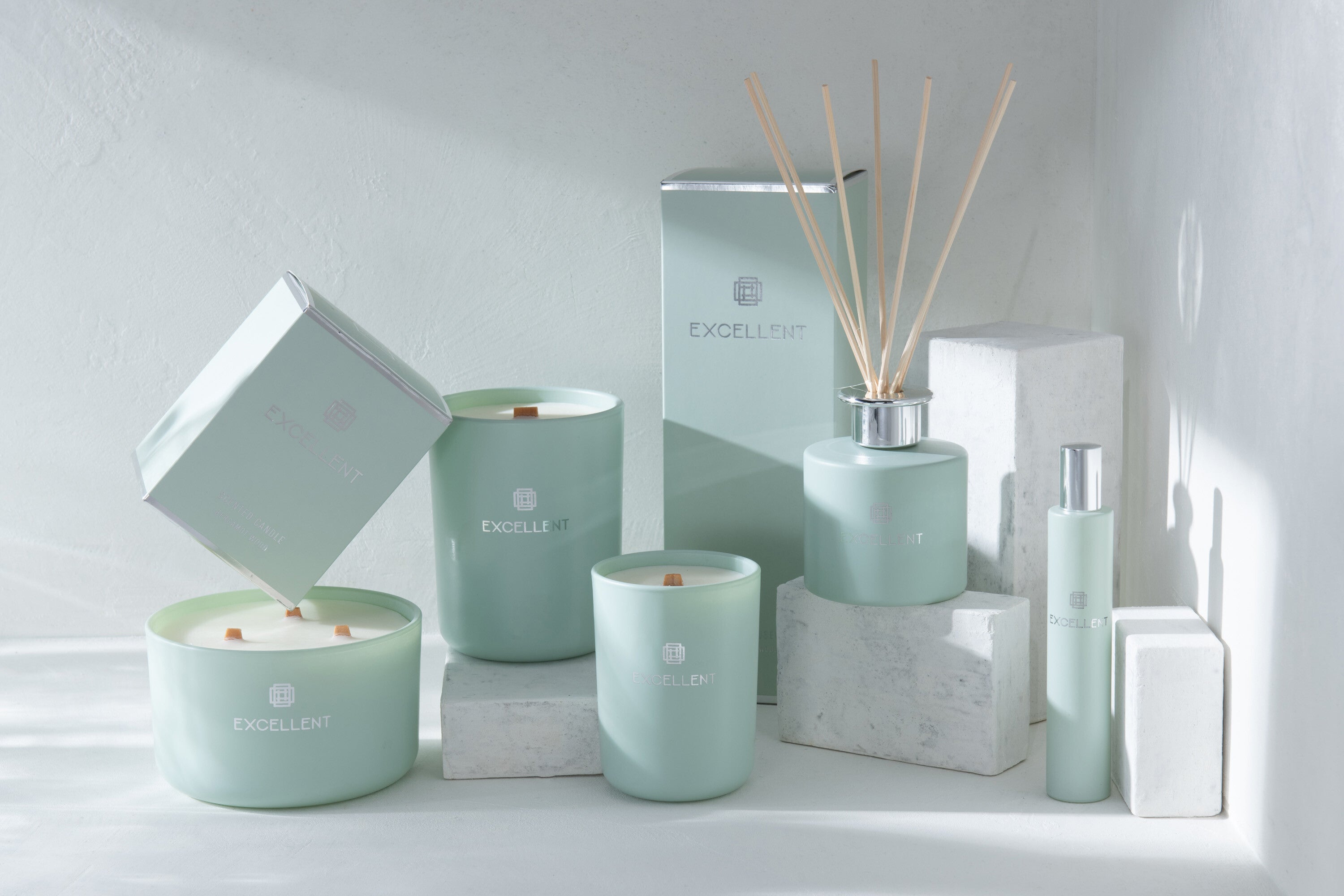 J-Line geurolie Excellent – glas – muntgroen
