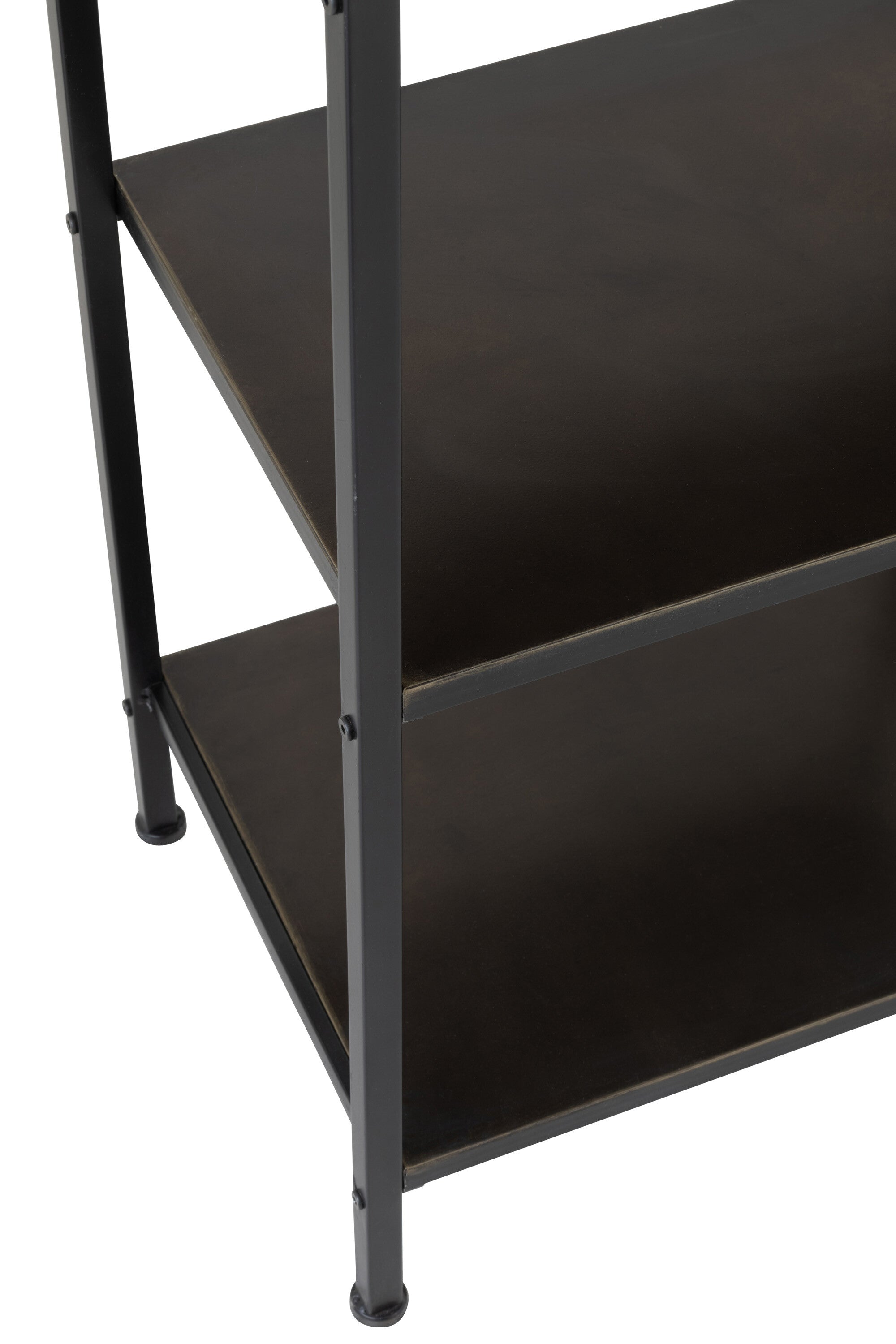 Rek 1 lade + 3 planken Metaal Zwart