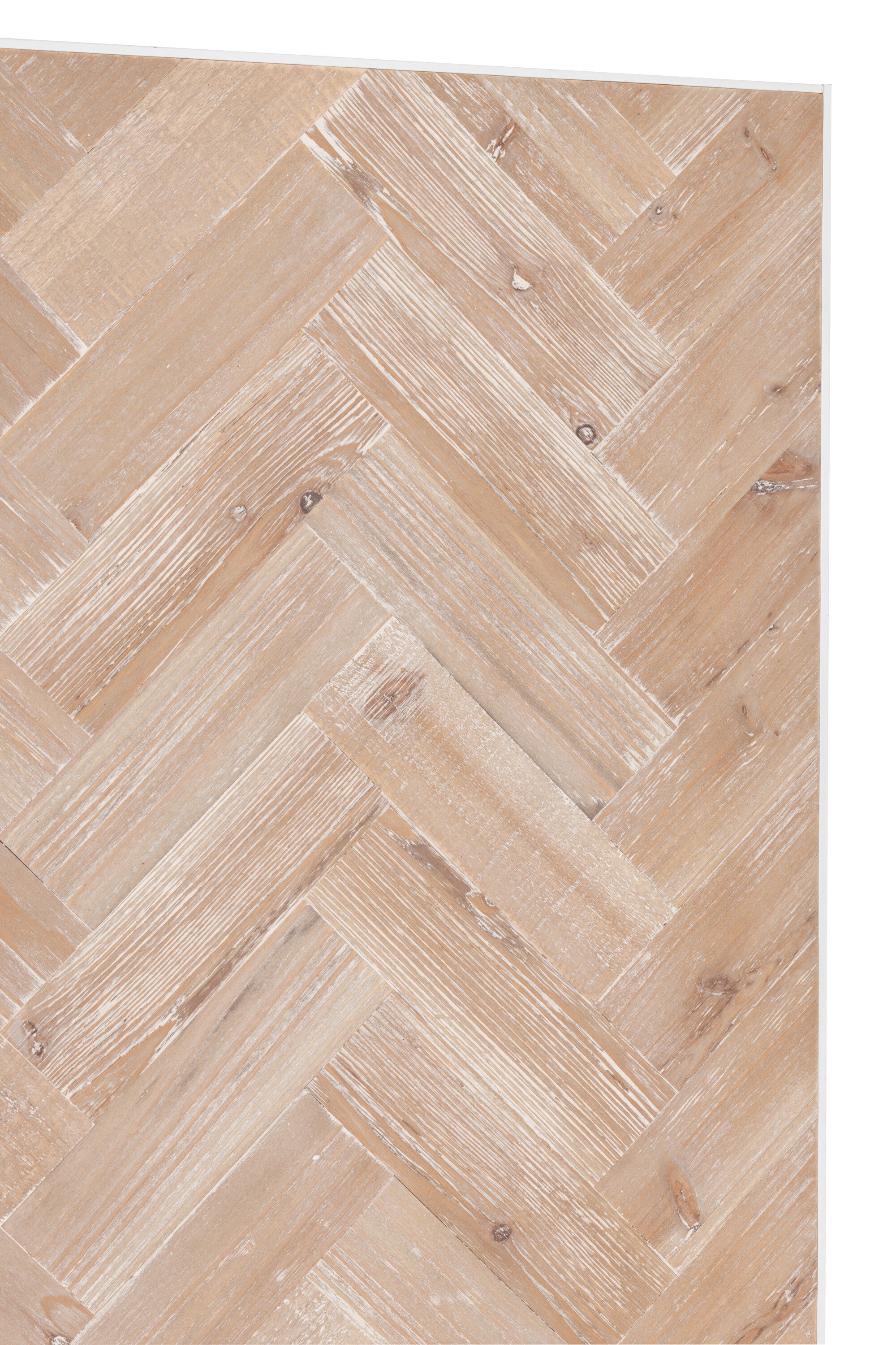 Kast Hoog 2 Deuren Zigzag Hout/Metaal Natuur/Wit