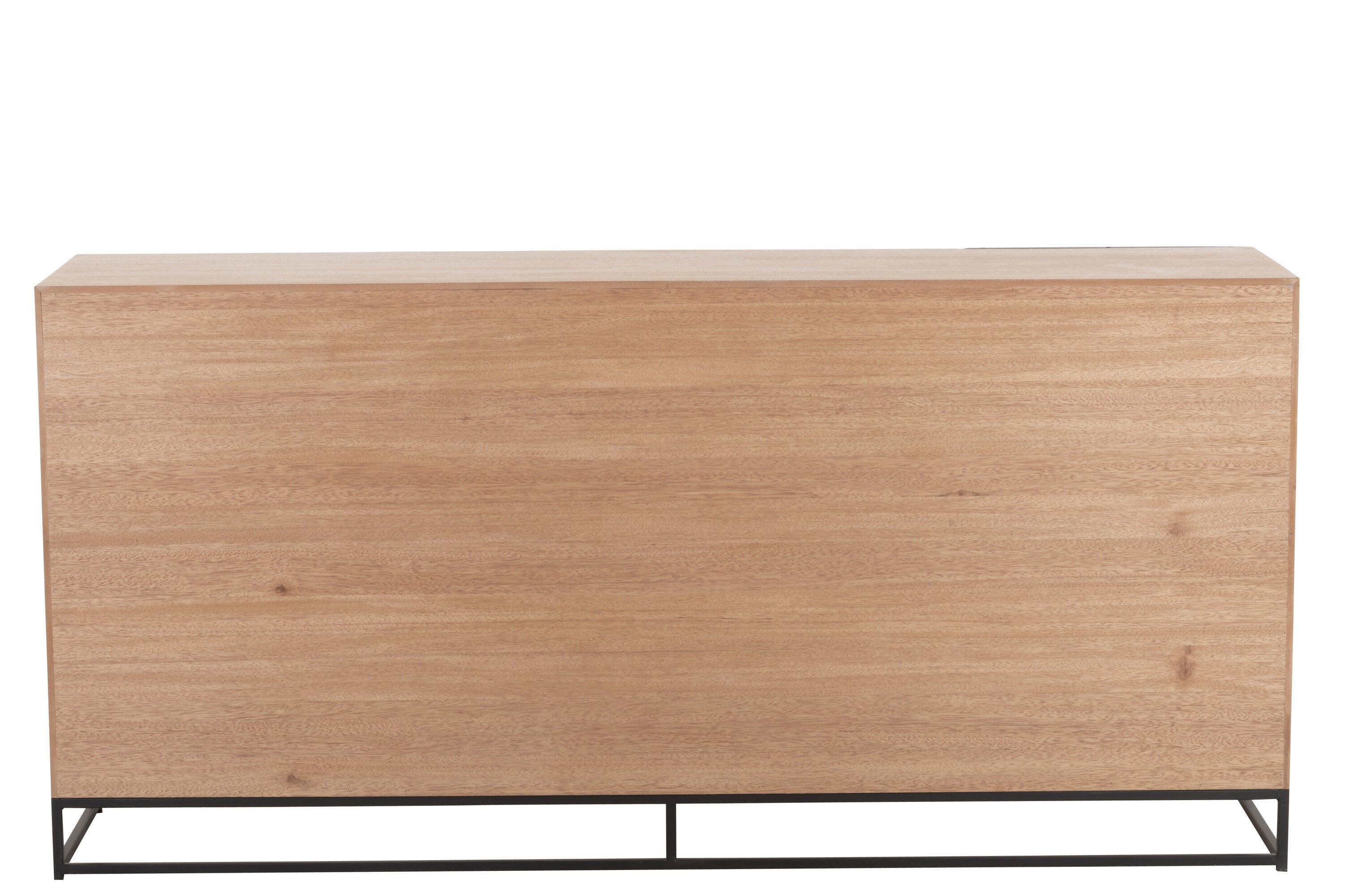 Ladekast 4 Deuren Zigzag Hout/Metaal Natuurlijk/Zwart