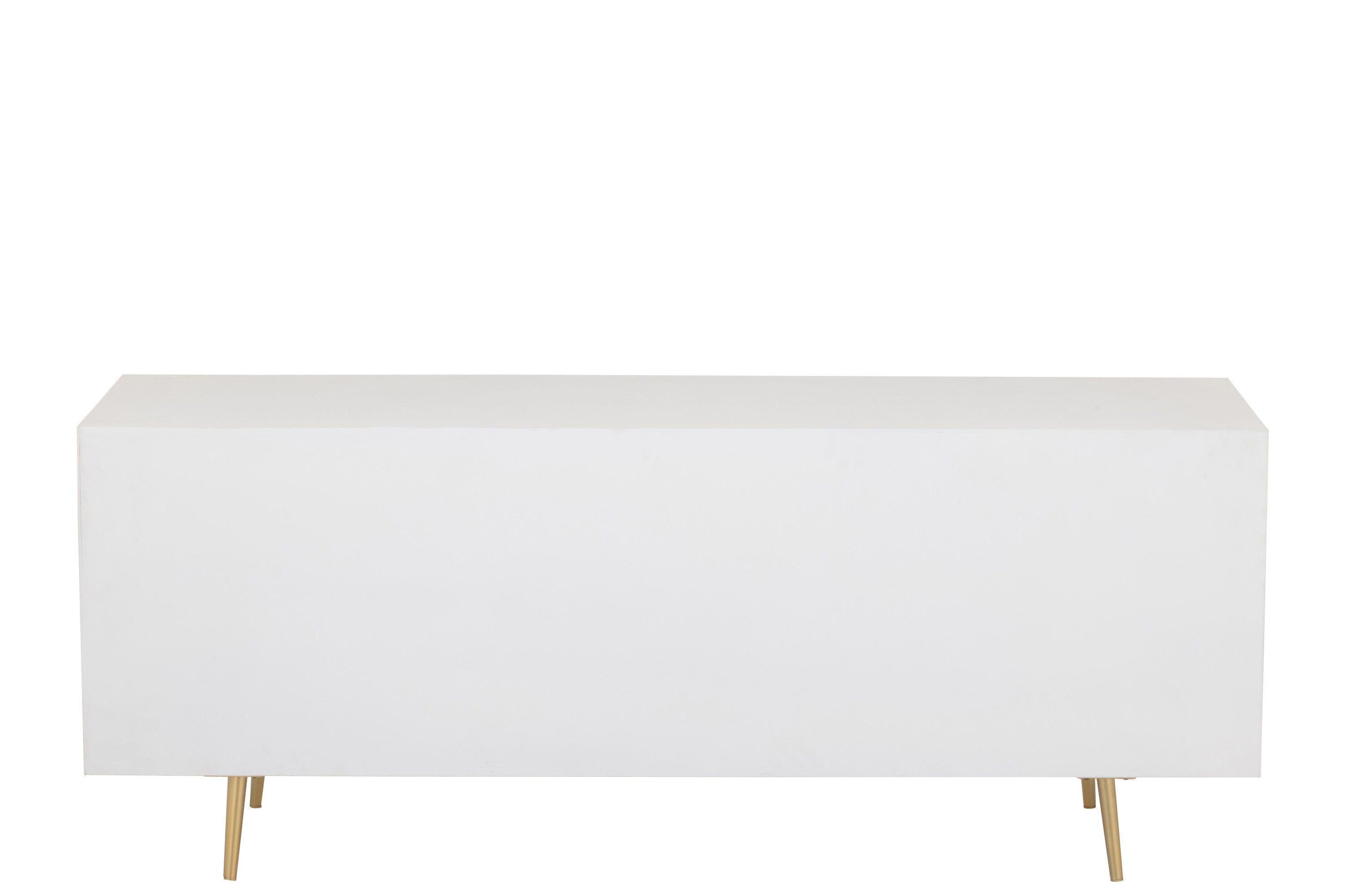 Ladenkast Lijnen 4 Laden 2 Deuren Hout/Metaal Wit/Goud