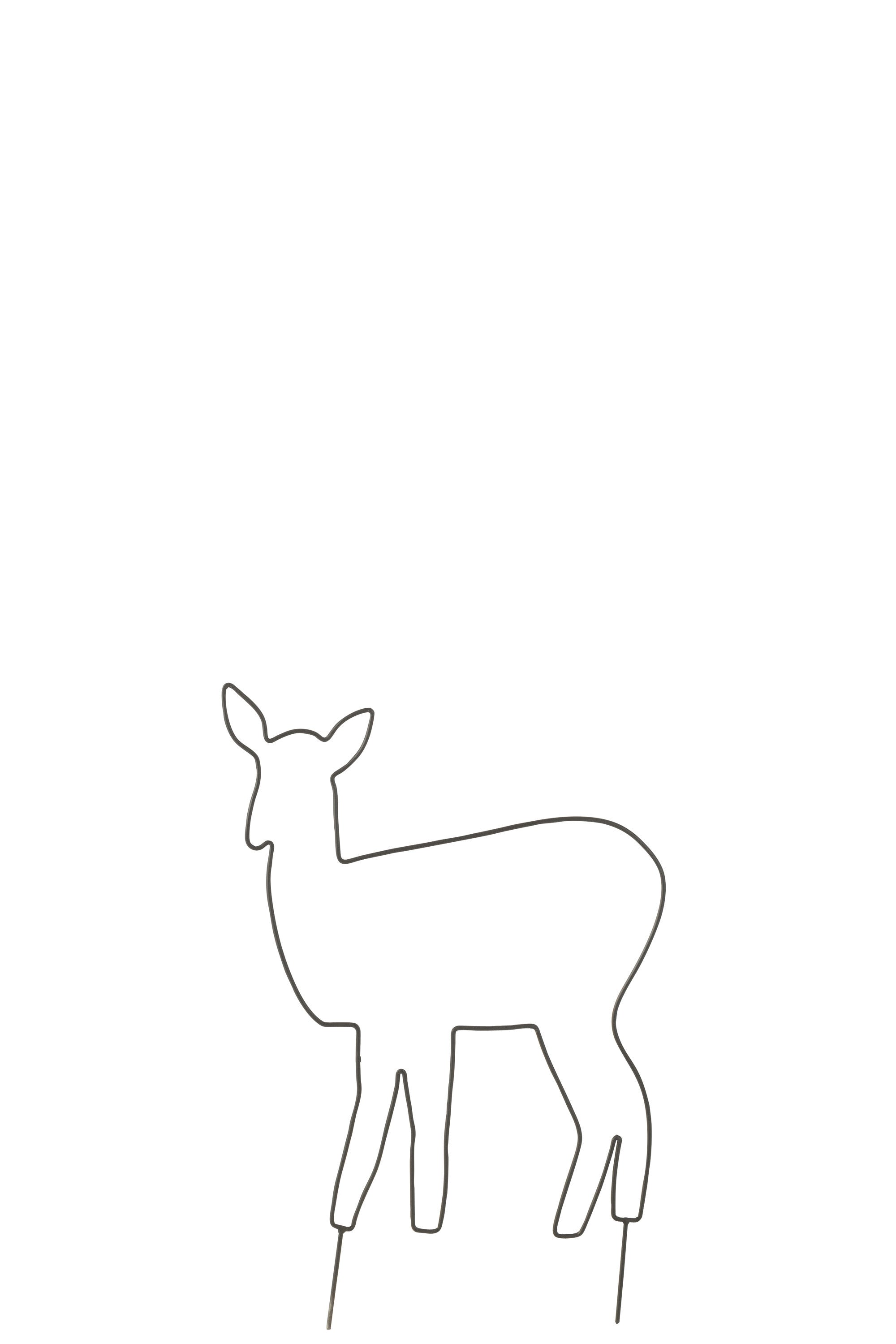 Deco Tuin Hertenijzer Zwart