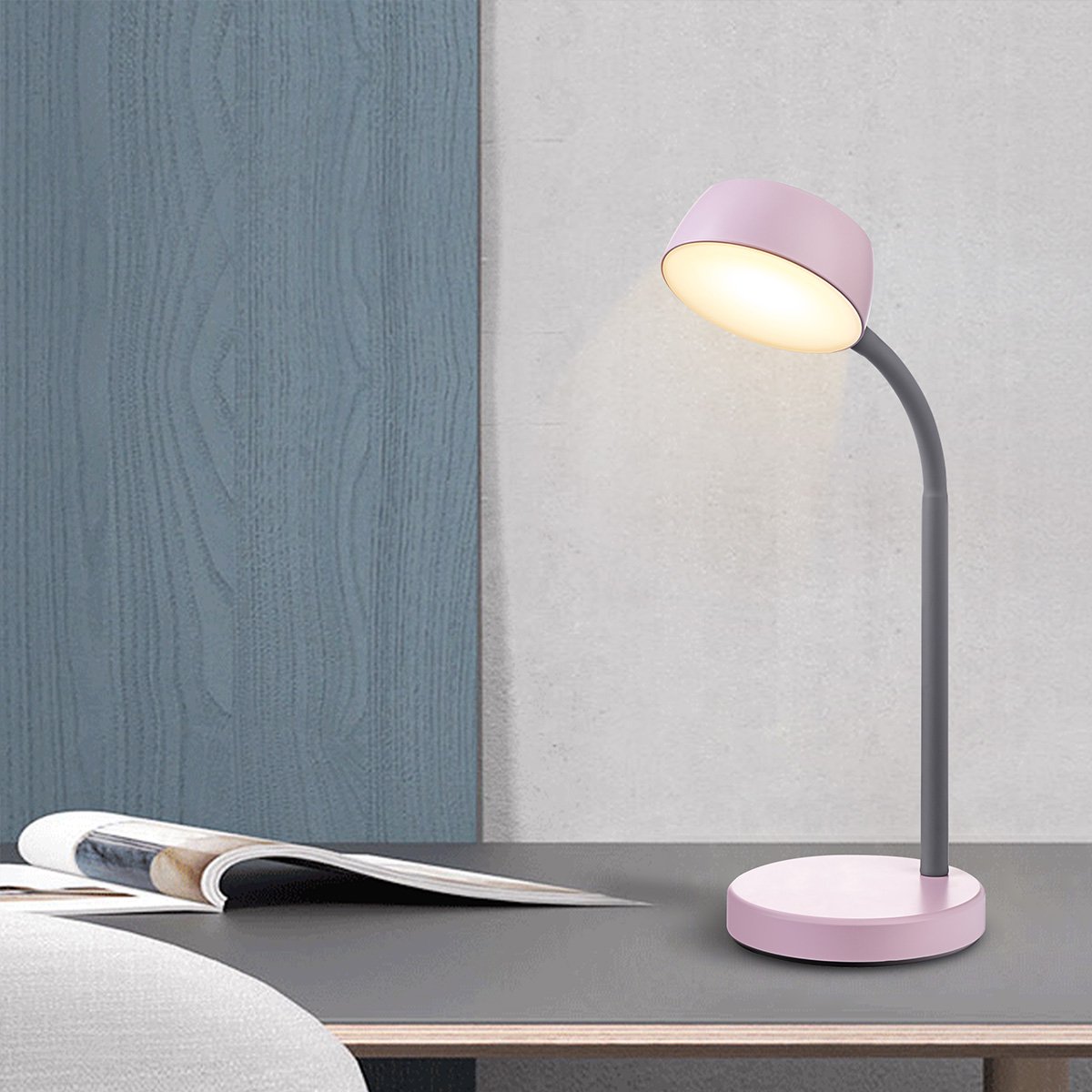 College Led Bureaulamp 5W Roze - Verstelbaar