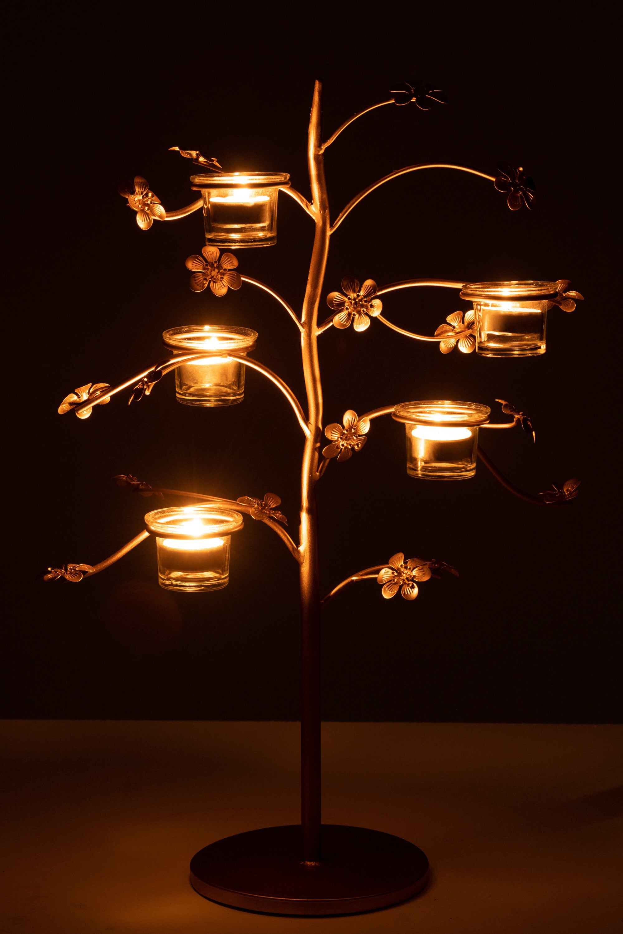 J-Line Kandelaar Tafel Metaal Goud