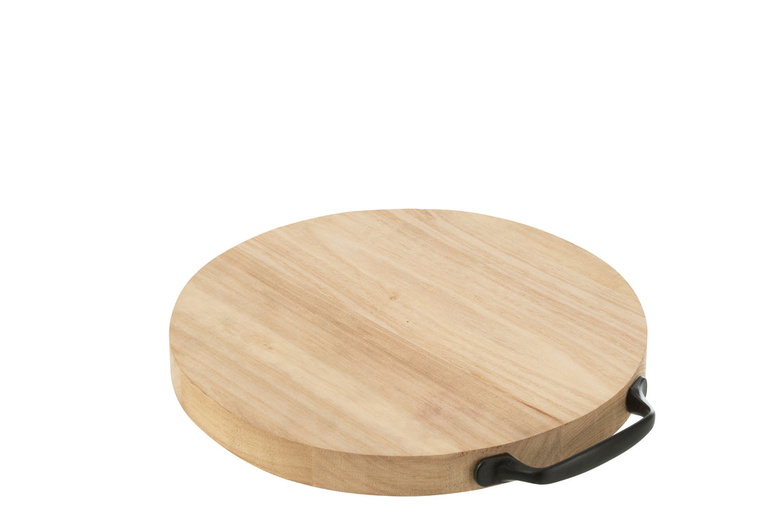 J-Line Rond snijplank - hout - naturel - S